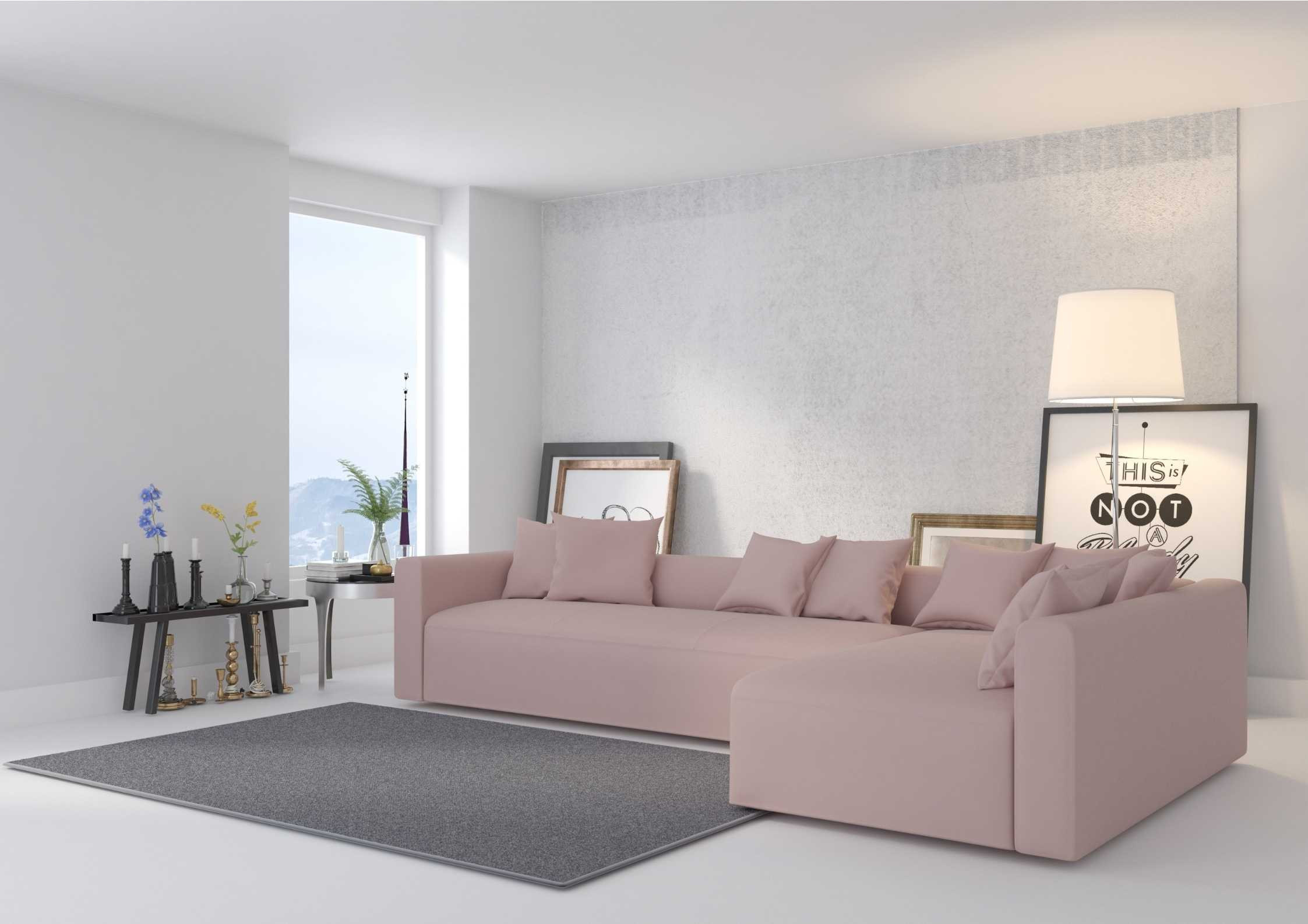 Designerska duża rogówka z funkcją spania Fantom Narożnik rozkładany PRAWY