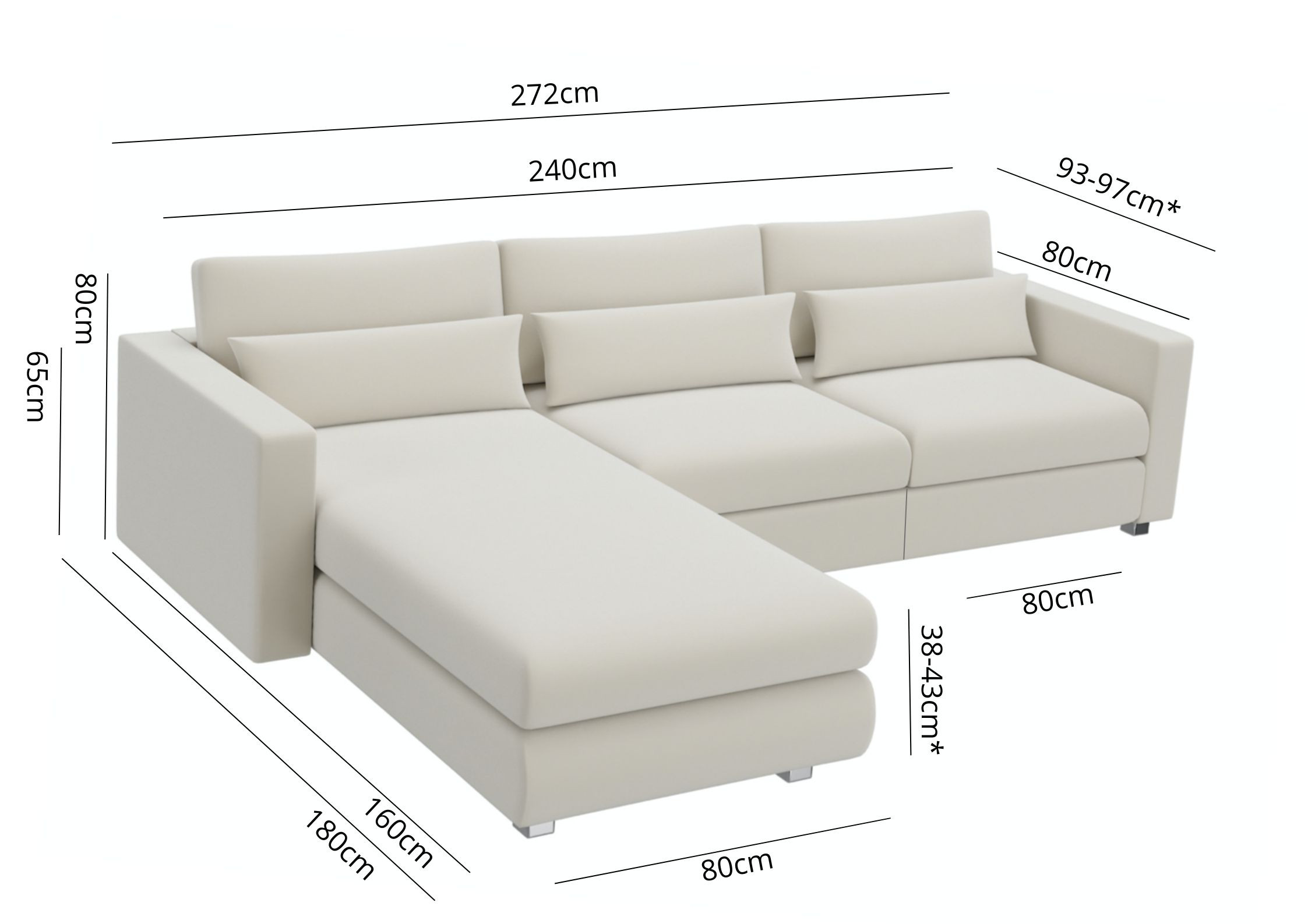 Duża modułowa elegancka rogówka SUNSET z funkcją spania - obrazek 4