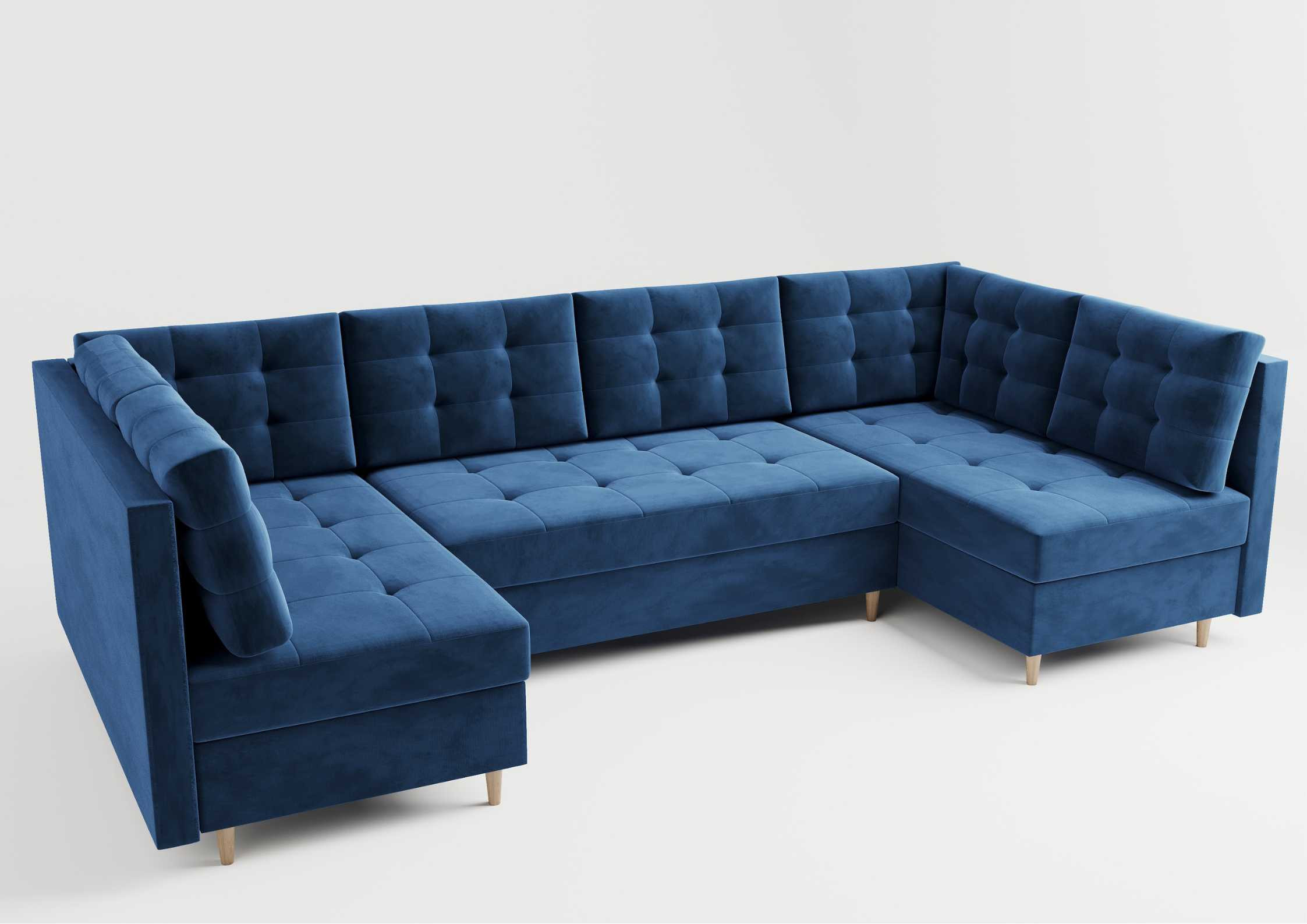 Duża pikowana rogówka PREGO U na drewnianych nogach - obrazek 6