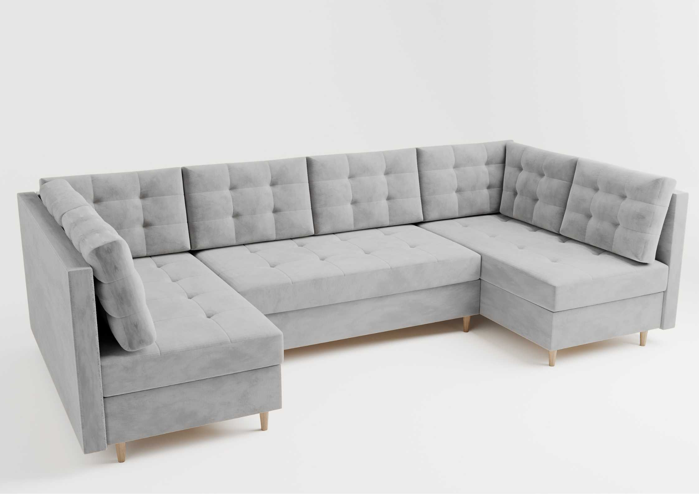 Duża pikowana rogówka PREGO U na drewnianych nogach - obrazek 7