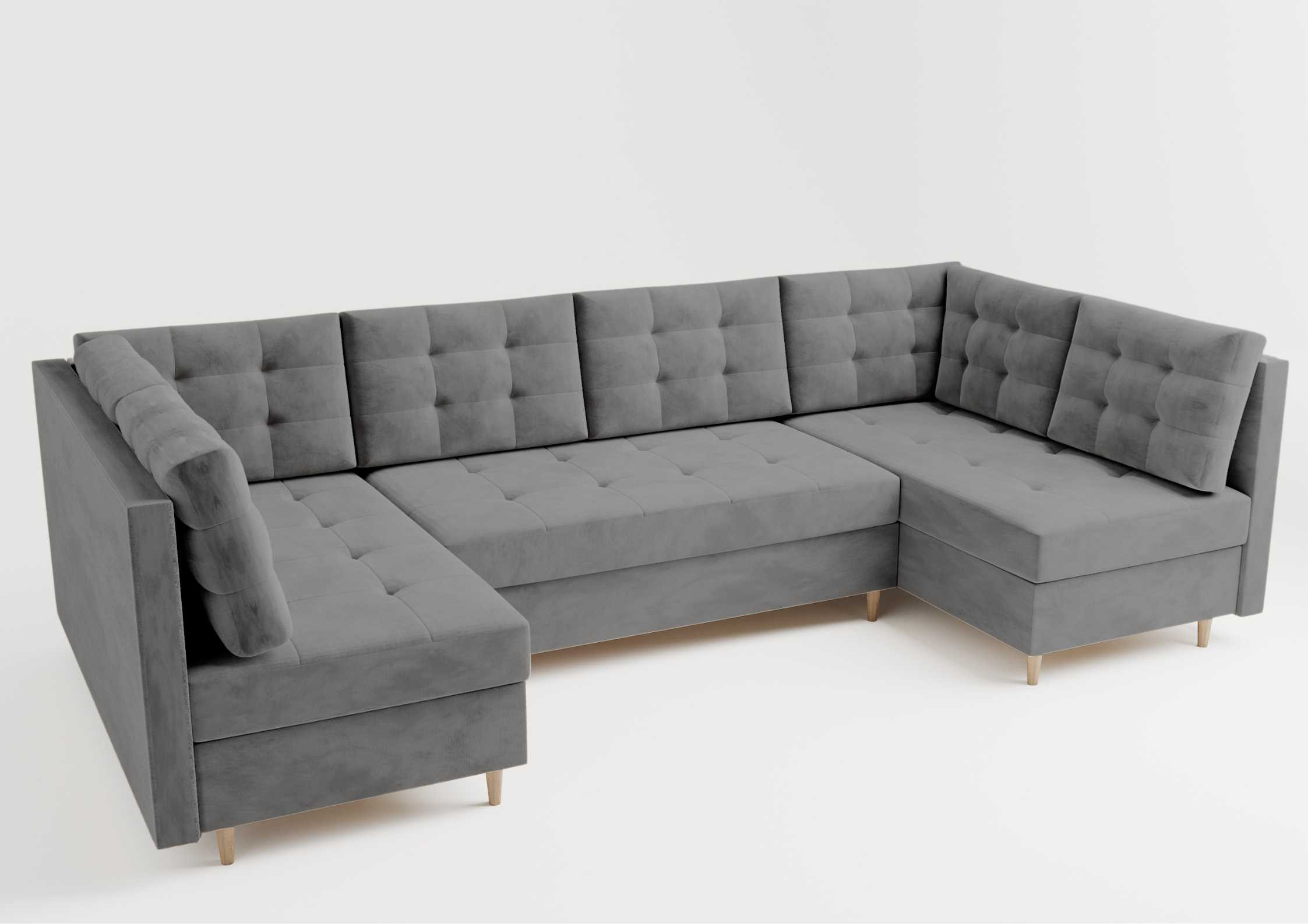 Duża pikowana rogówka PREGO U na drewnianych nogach - obrazek 9