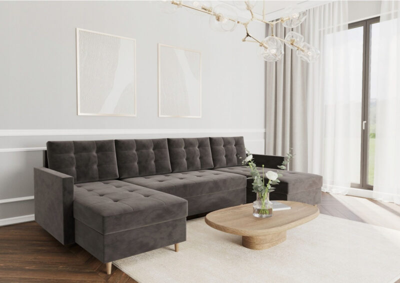 Duża pikowana rogówka w kształcie litery U z funkcją spania VIDO U