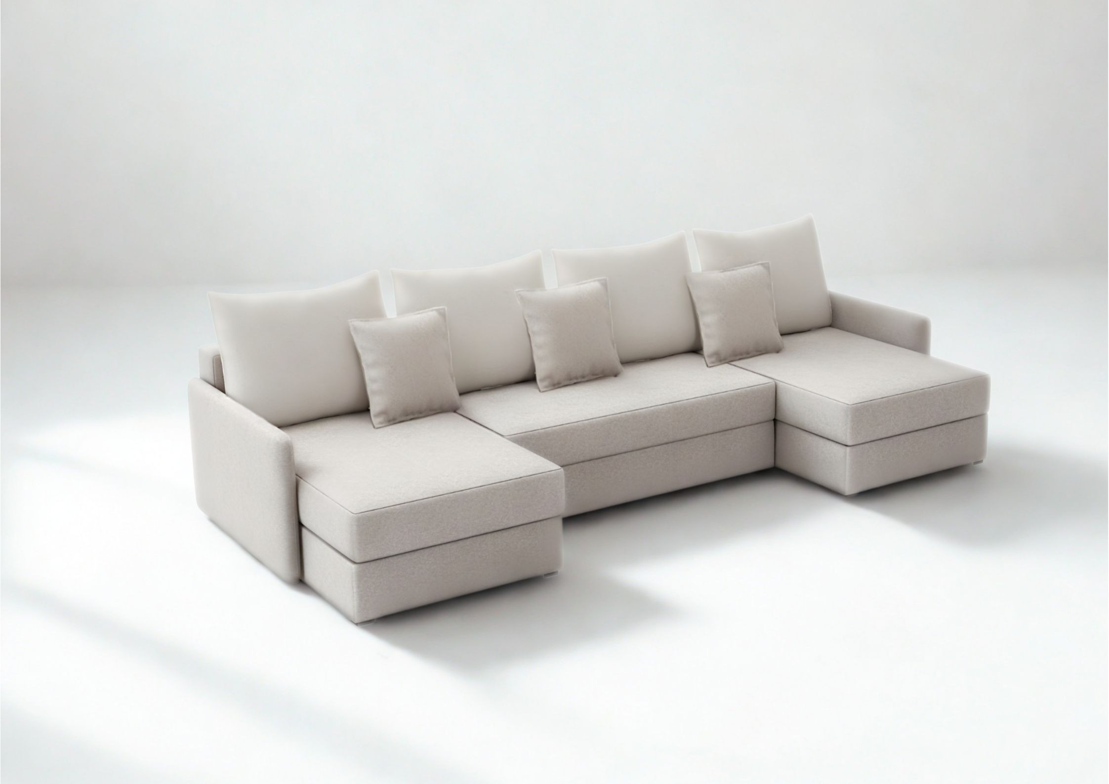 Duża rogówka w kształcie podkowy z funkcją spania kanapa narożna rozkładana Arkadia U - obrazek 5