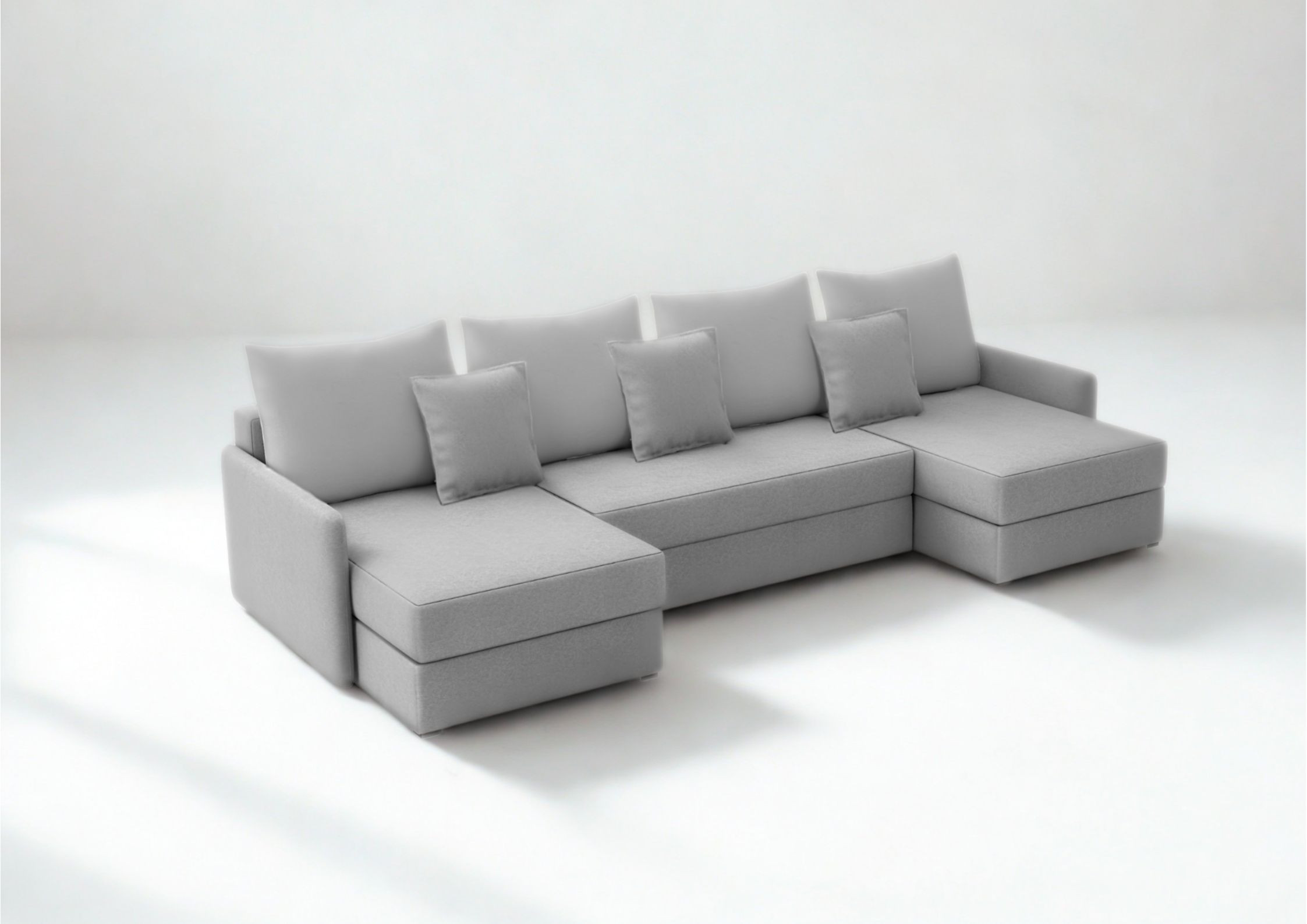 Duża rogówka w kształcie podkowy z funkcją spania kanapa narożna rozkładana Arkadia U - obrazek 7