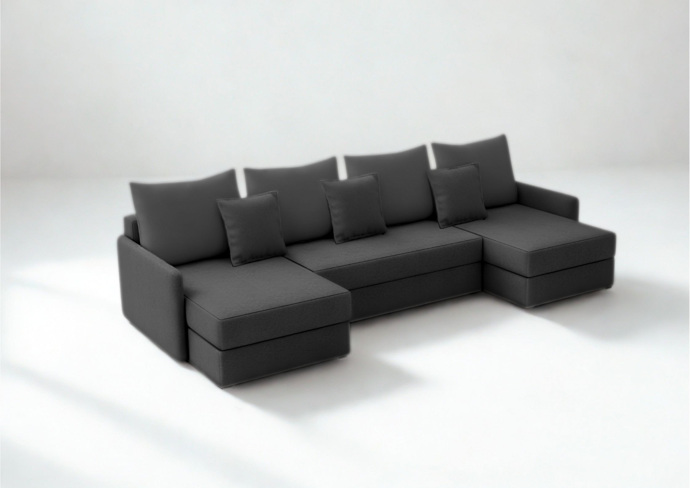 Duża rogówka w kształcie podkowy z funkcją spania kanapa narożna rozkładana Arkadia U - obrazek 8