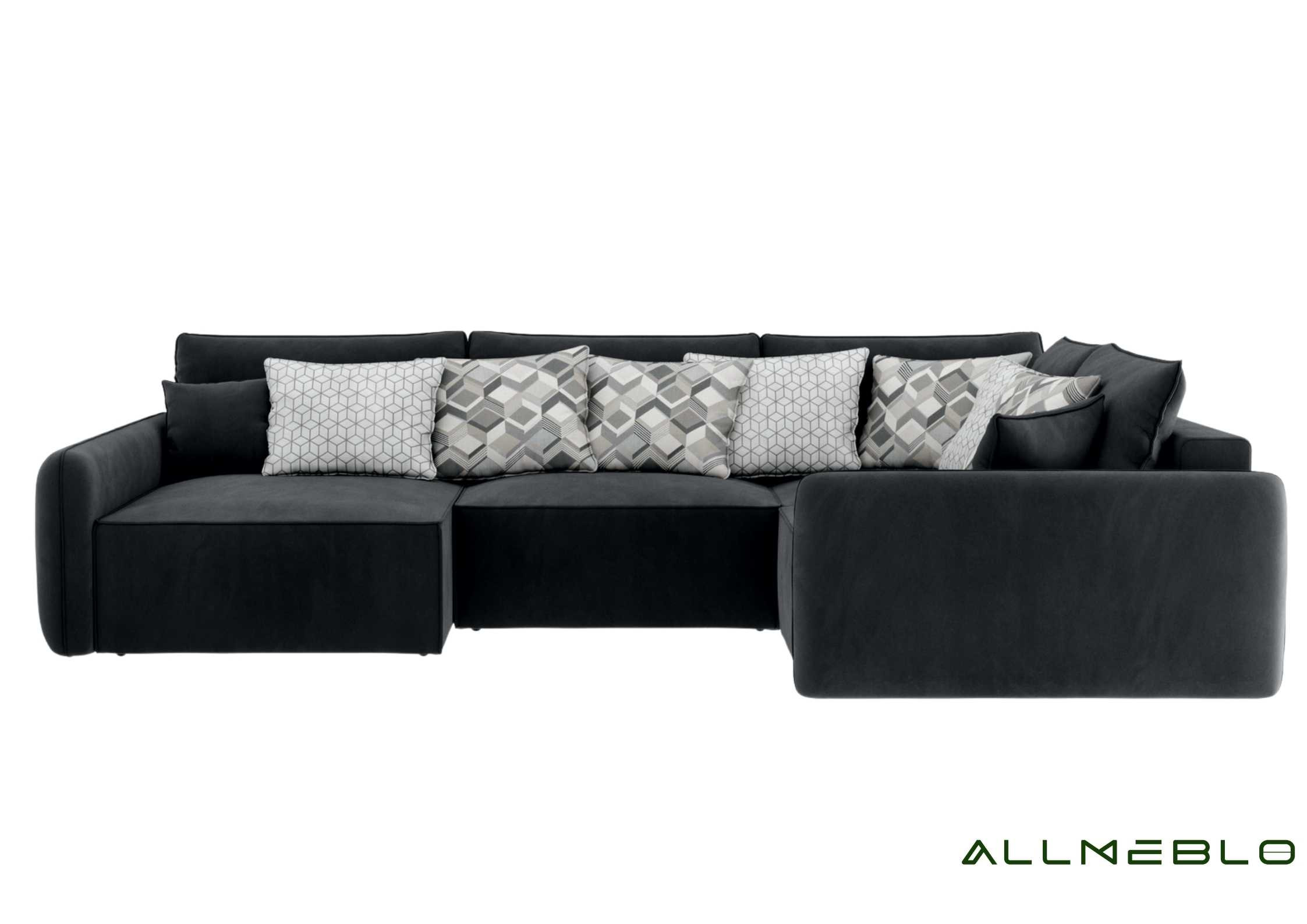 Duży ekskluzywny narożnik z funkcją spania VINCI PRAWY - obrazek 8