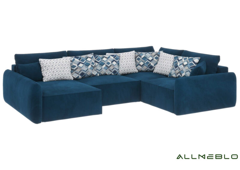 Duży ekskluzywny narożnik z funkcją spania VINCI PRAWY