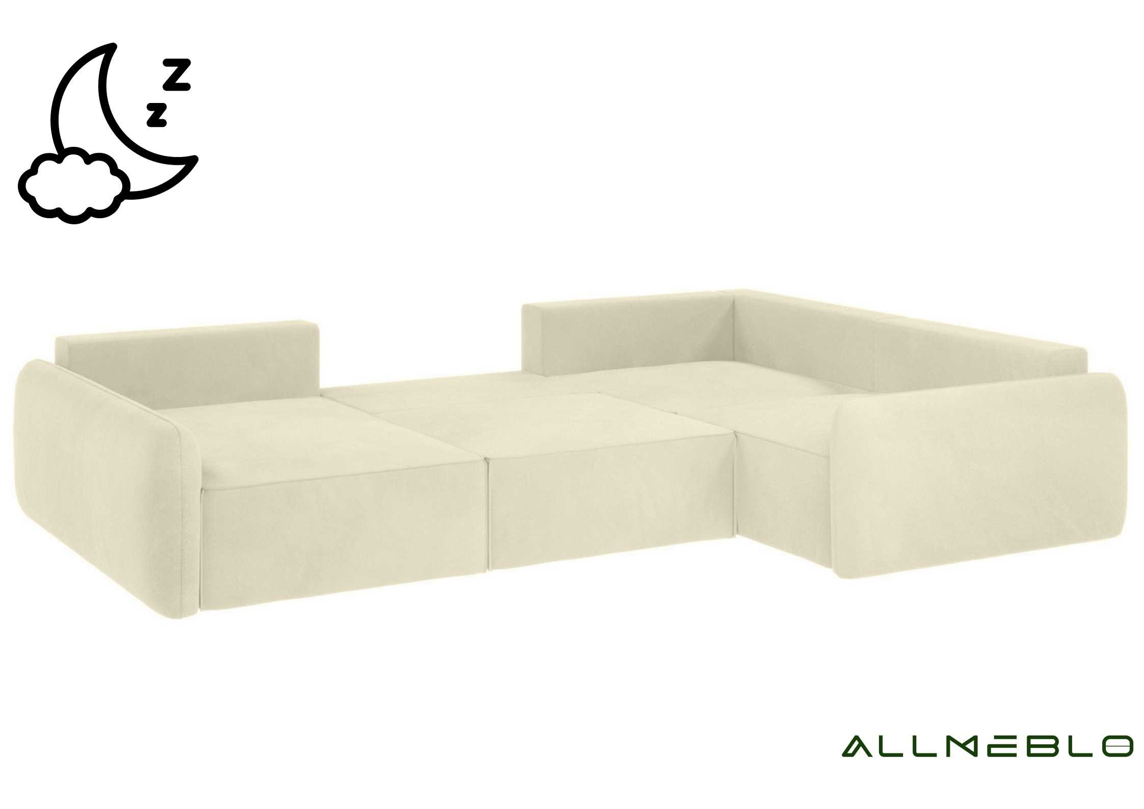 Duży modułowy narożnik z głębokim siedziskiem VINCI PRAWY - obrazek 3