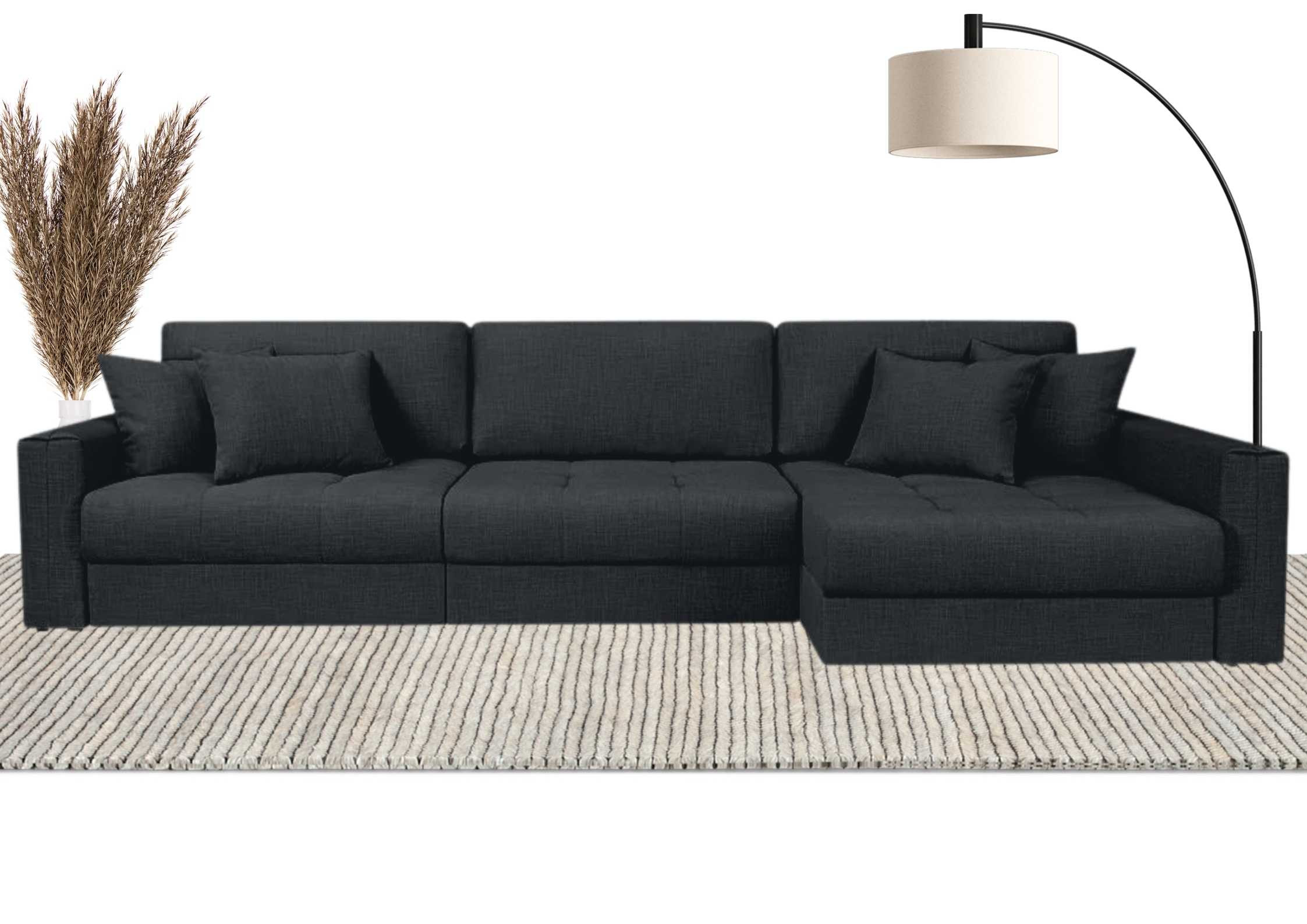 Duży narożnik pikowany modułowy rozkładany Vena Prawy - obrazek 8