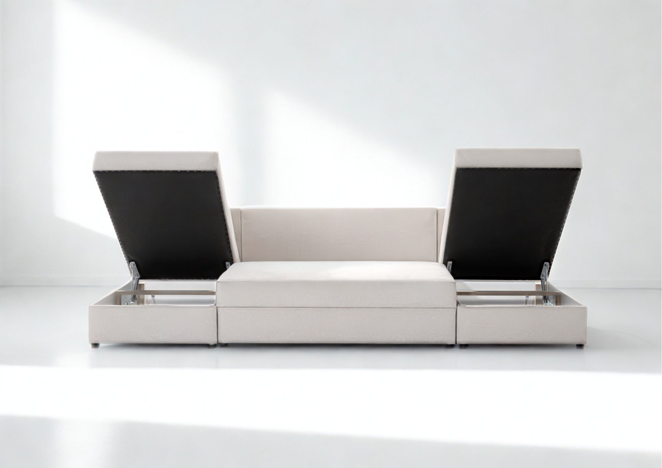 Duży narożnik w kształcie podkowy Paco U rozkładany z funkcją spania - obrazek 2