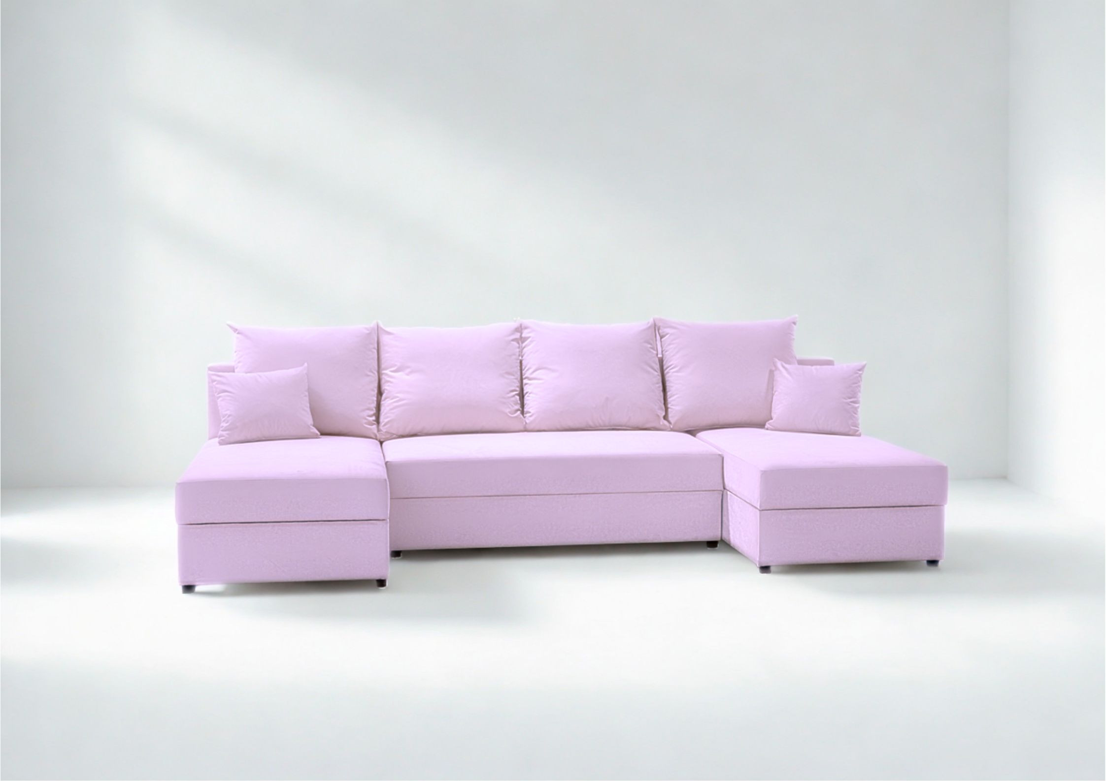 Duży narożnik w kształcie podkowy Paco U rozkładany z funkcją spania - obrazek 6