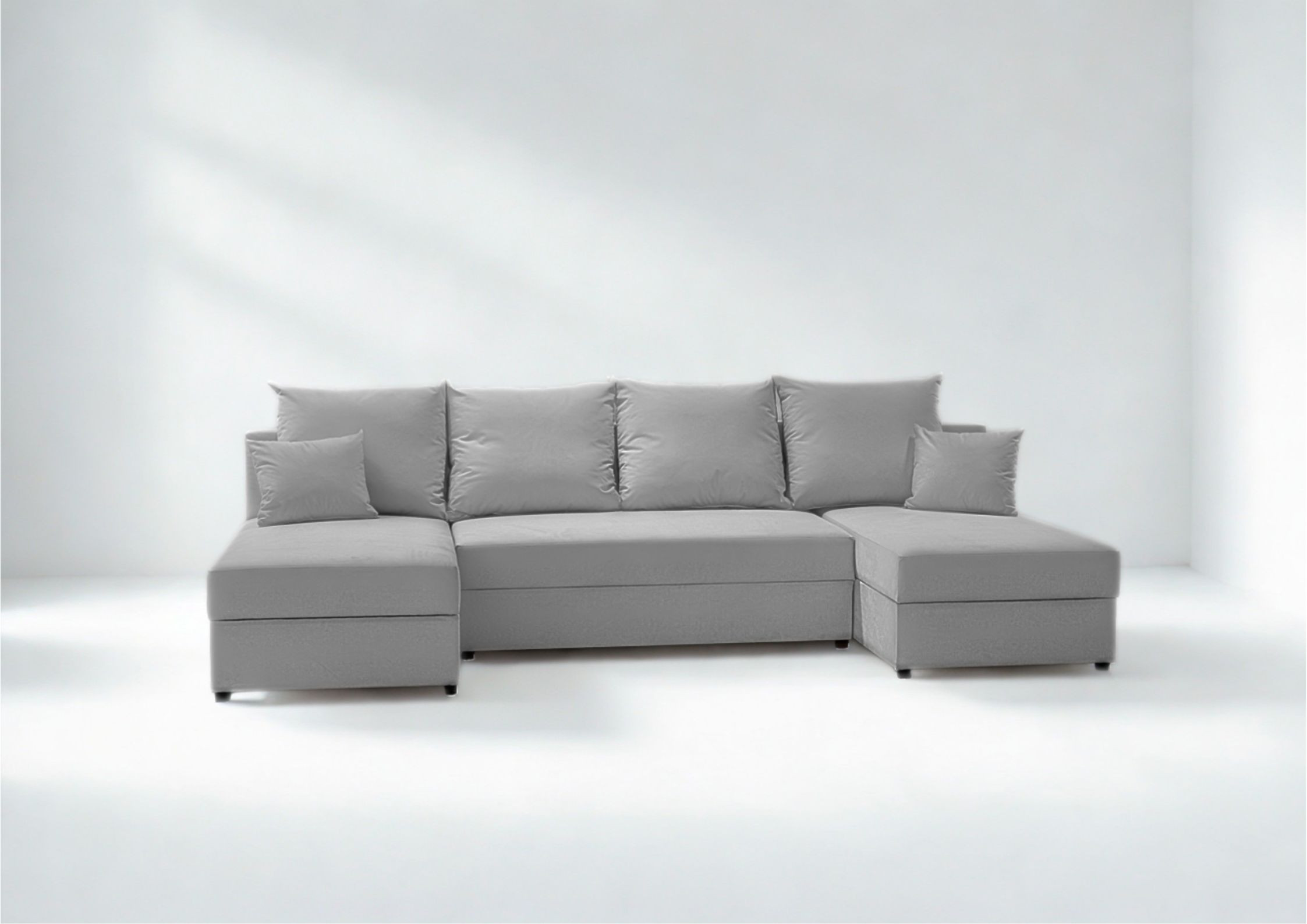 Duży narożnik w kształcie podkowy Paco U rozkładany z funkcją spania - obrazek 7