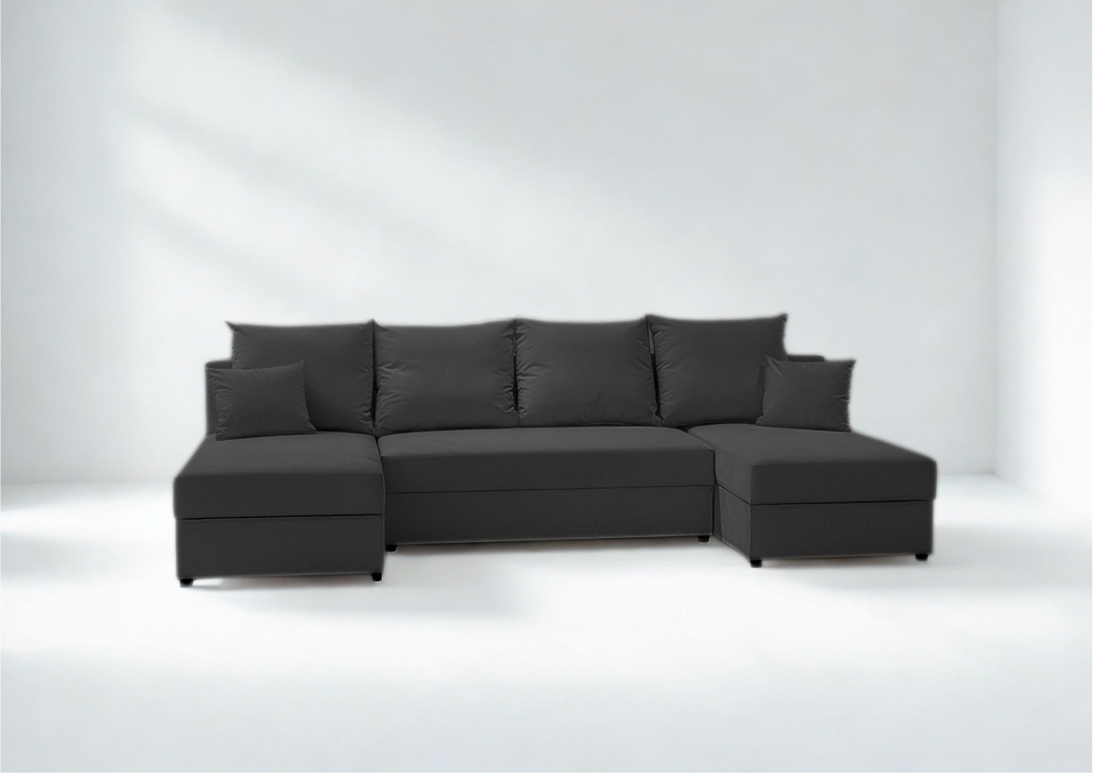 Duży narożnik w kształcie podkowy Paco U rozkładany z funkcją spania - obrazek 8