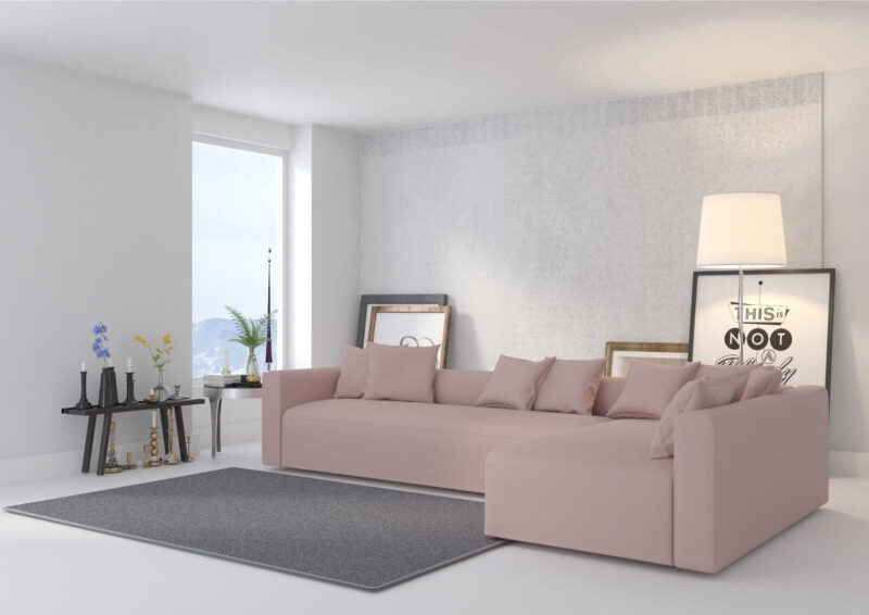 Duży nowoczesny narożnik rozkładany do salonu FANTOM Narożnik PRAWY