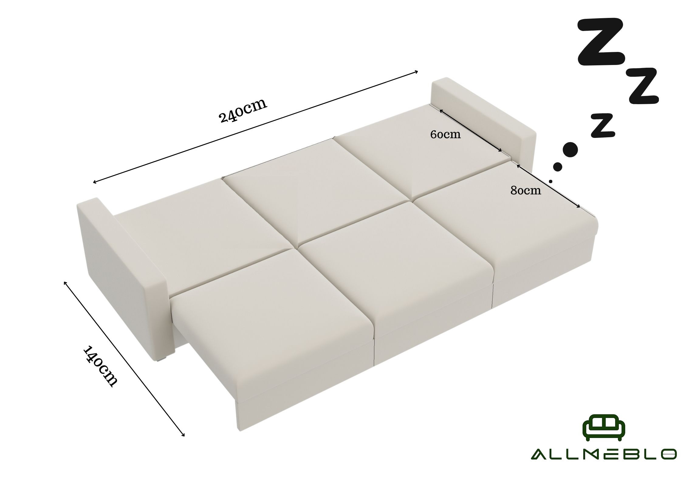Elegancka duża sofa rozkładana SUNSET - obrazek 3