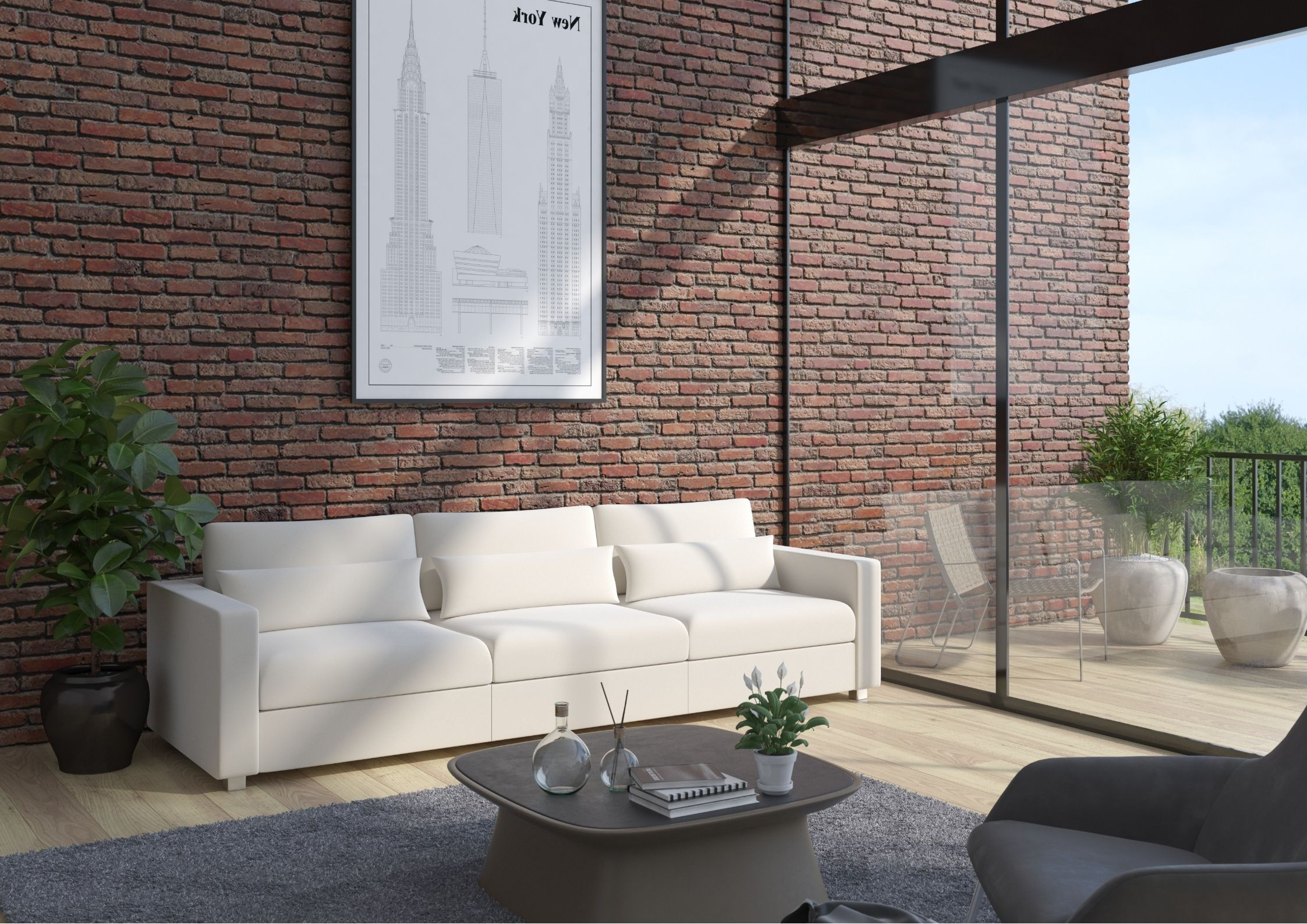 Elegancka duża sofa rozkładana SUNSET