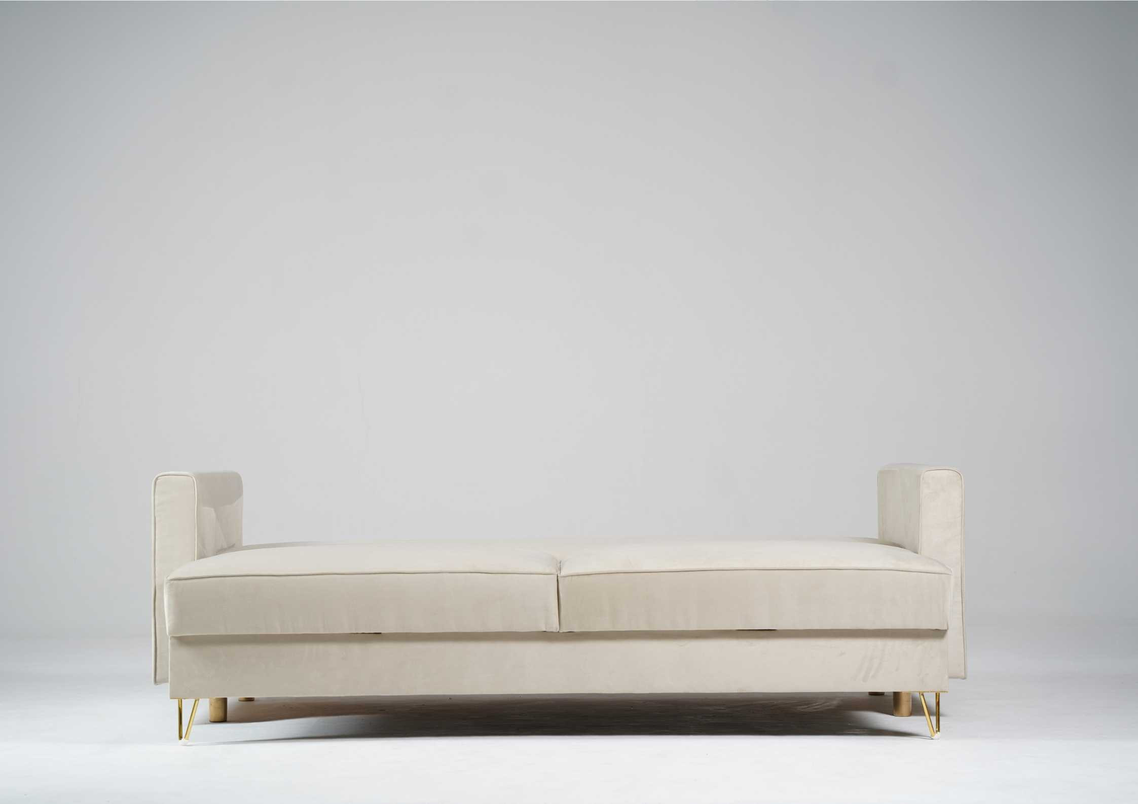 Elegancka sofa na złotych nogach DES - obrazek 3