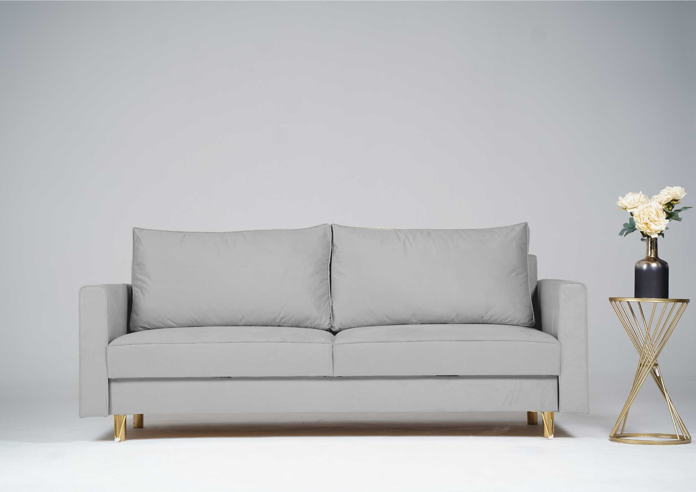 Elegancka sofa na złotych nogach DES - obrazek 6