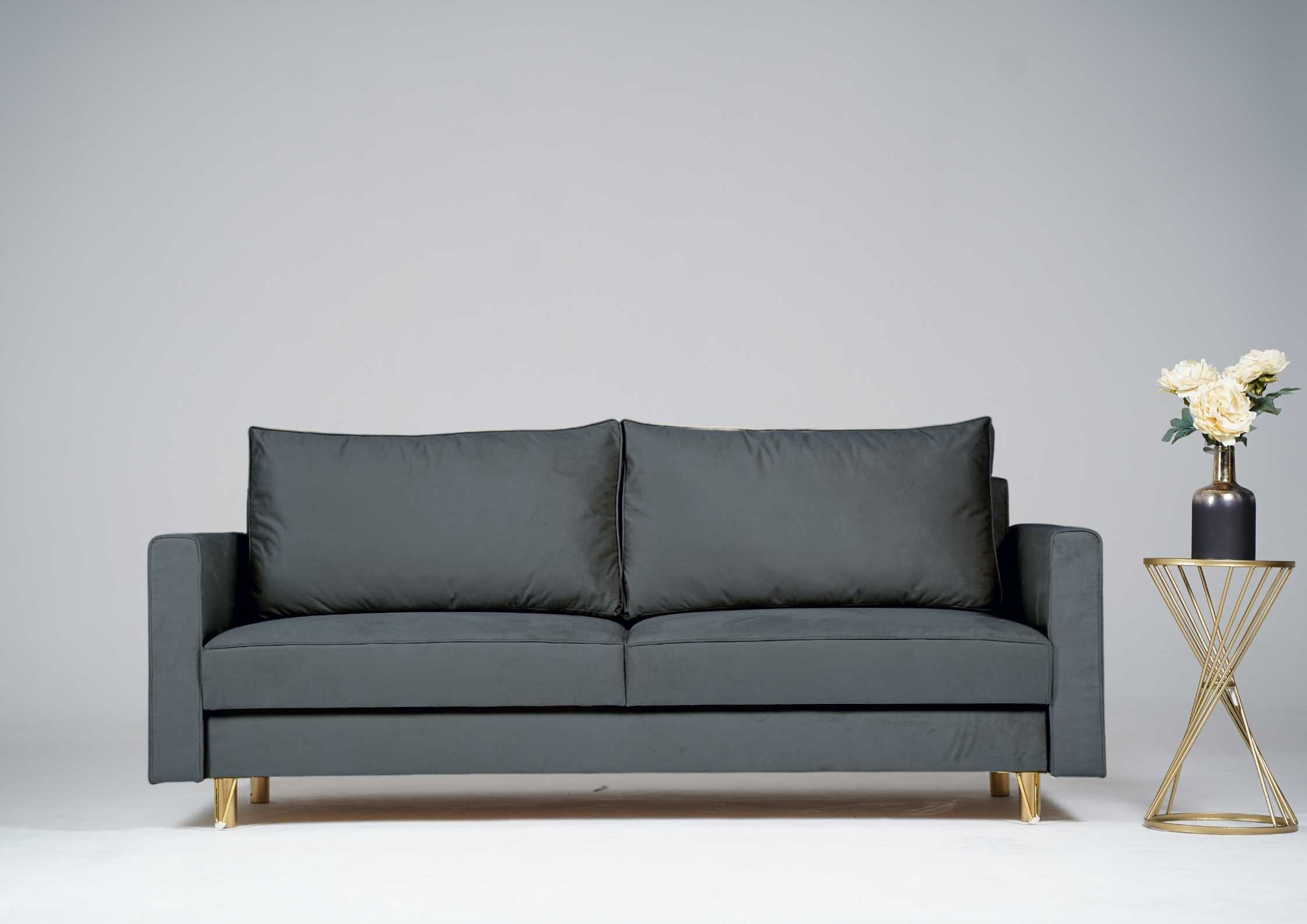 Elegancka sofa na złotych nogach DES - obrazek 9