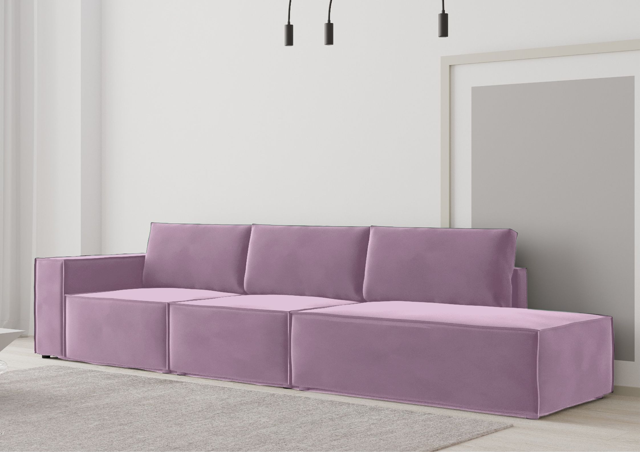 Elegancka sofa z szwem francuskim Goia Lewa - obrazek 5