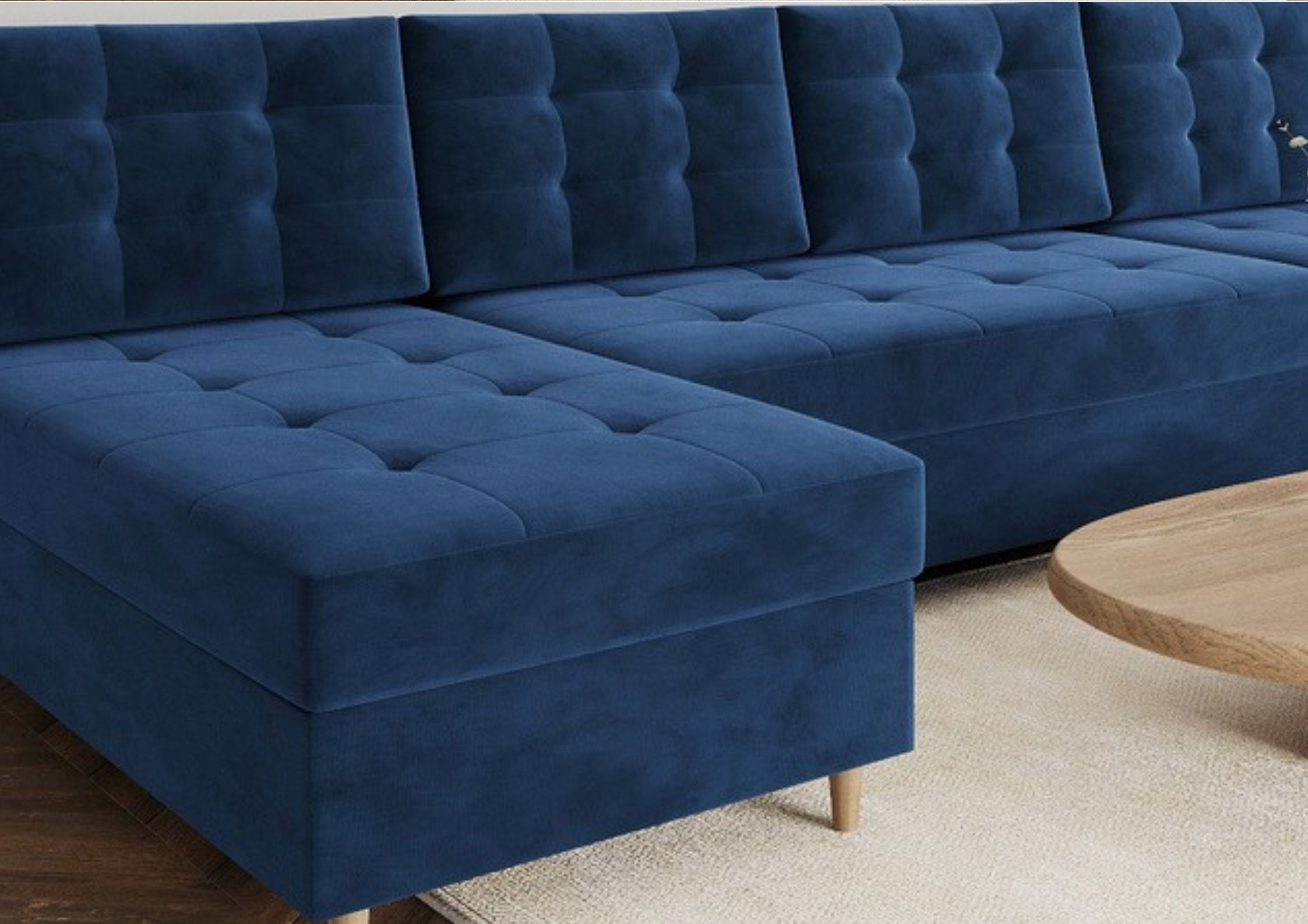 Elegancki pikowany narożnik PERO U rogówka w kształcie podkowy - obrazek 2