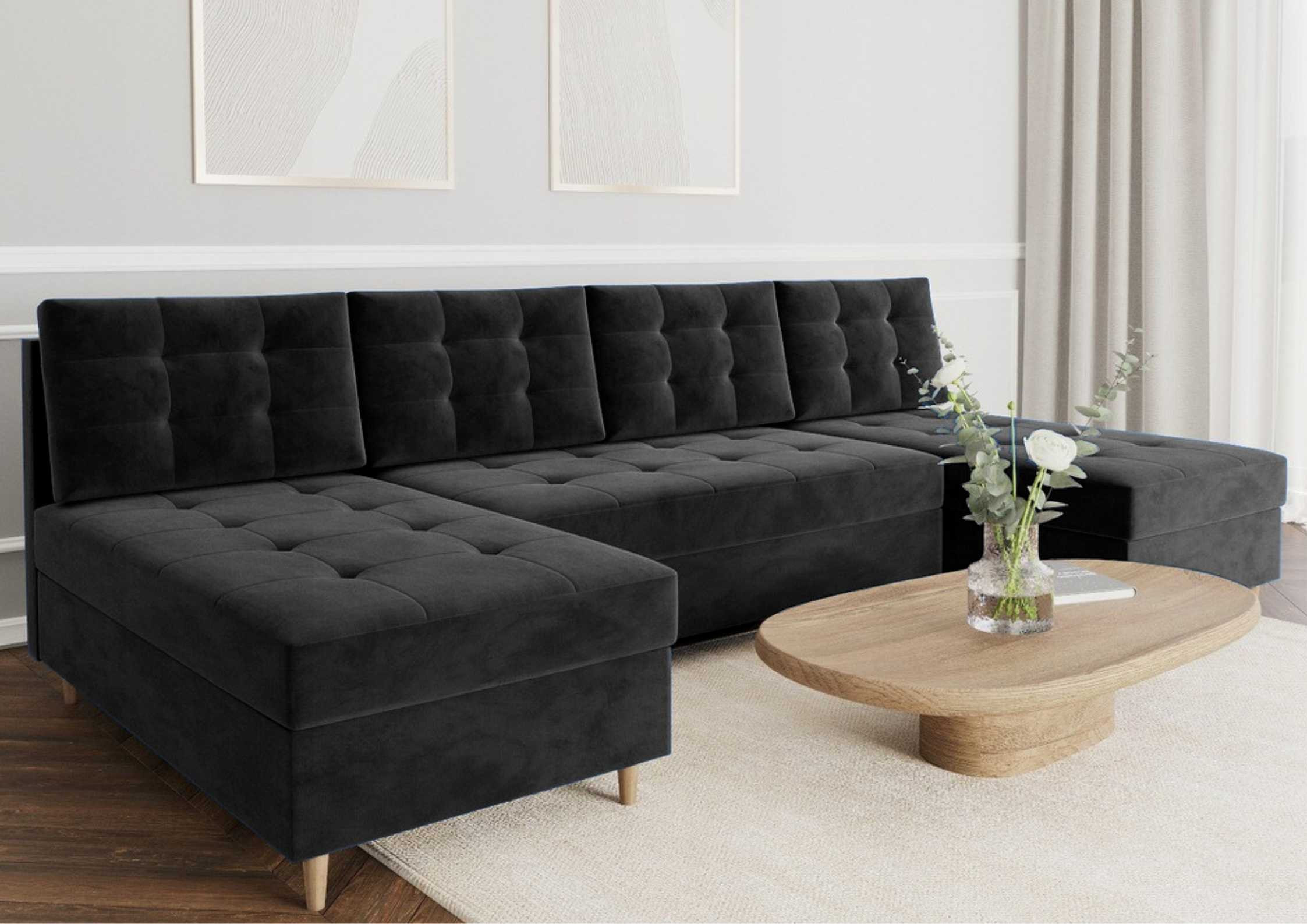 Elegancki pikowany narożnik PERO U rogówka w kształcie podkowy - obrazek 6