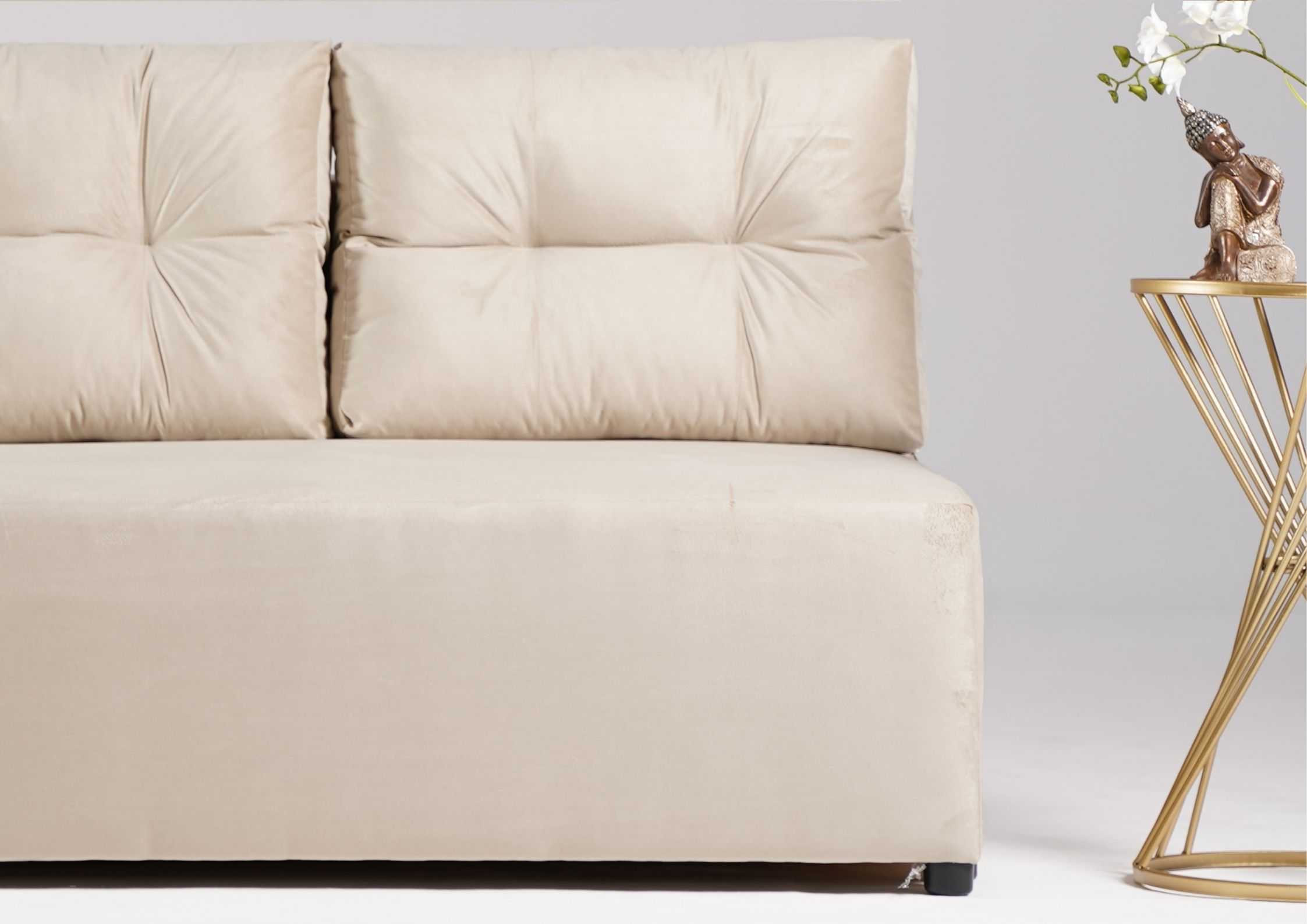 Kanapa rozkładana z pikowanymi poduszkami PONO sofa z funkcją spania - obrazek 2