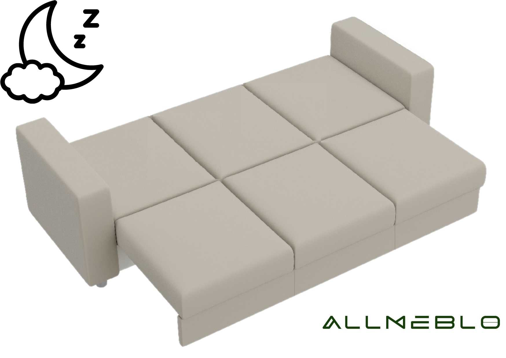 Klasyczna elegancka sofa Reality z funkcją spania - obrazek 3