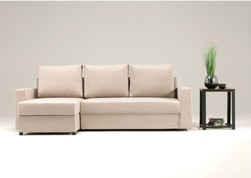 Klasyczny narożnik rozkładany ARLO rogówka z funkcją spania