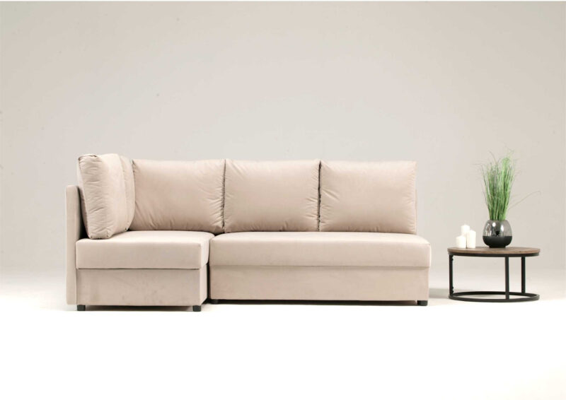 Lewa kanapa narożna rozkładana MOBO narożnik z funkcją spania