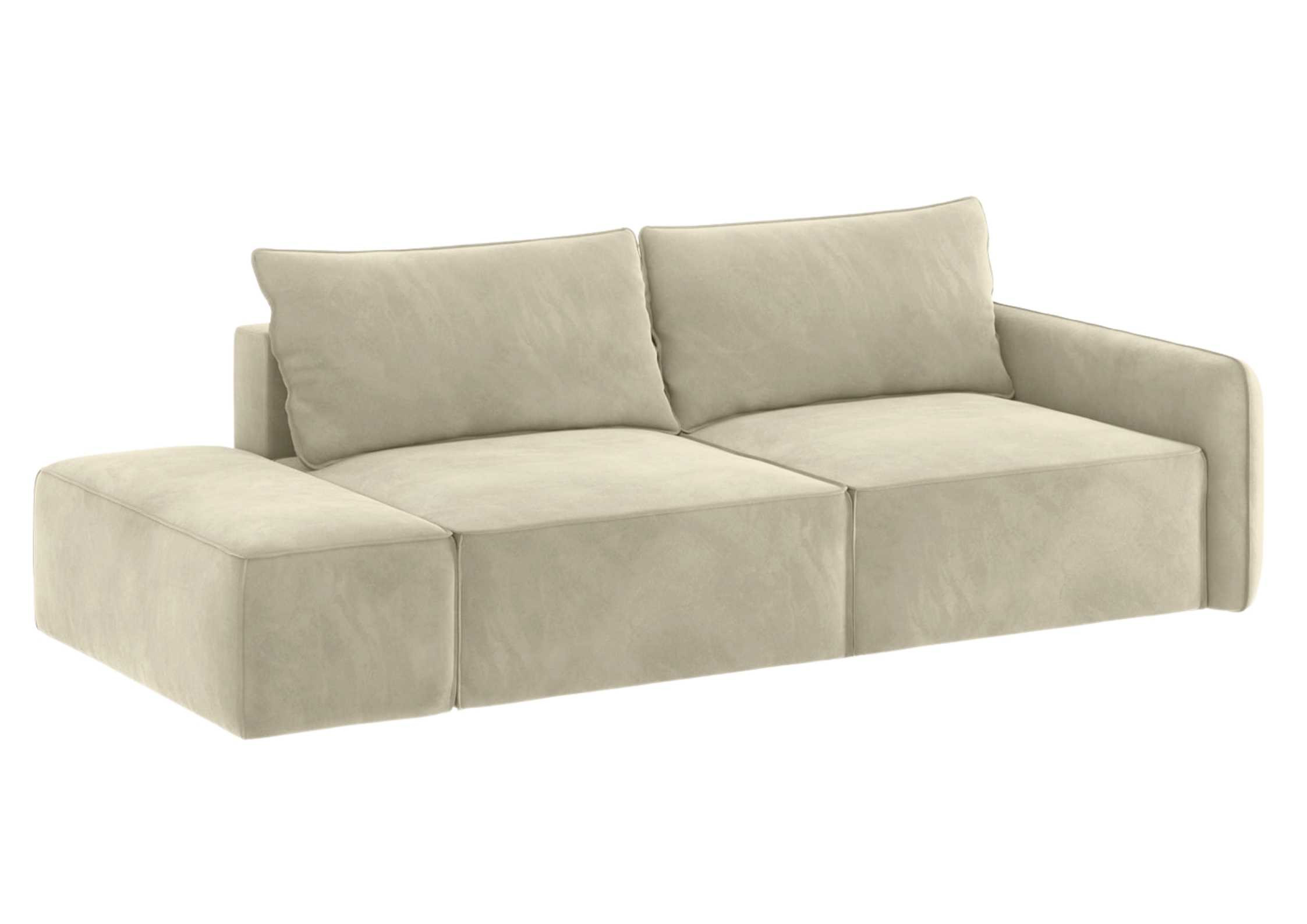 Lewa kanapa rozkładana z przeszyciami Vinci 2 w stylu loft - obrazek 5