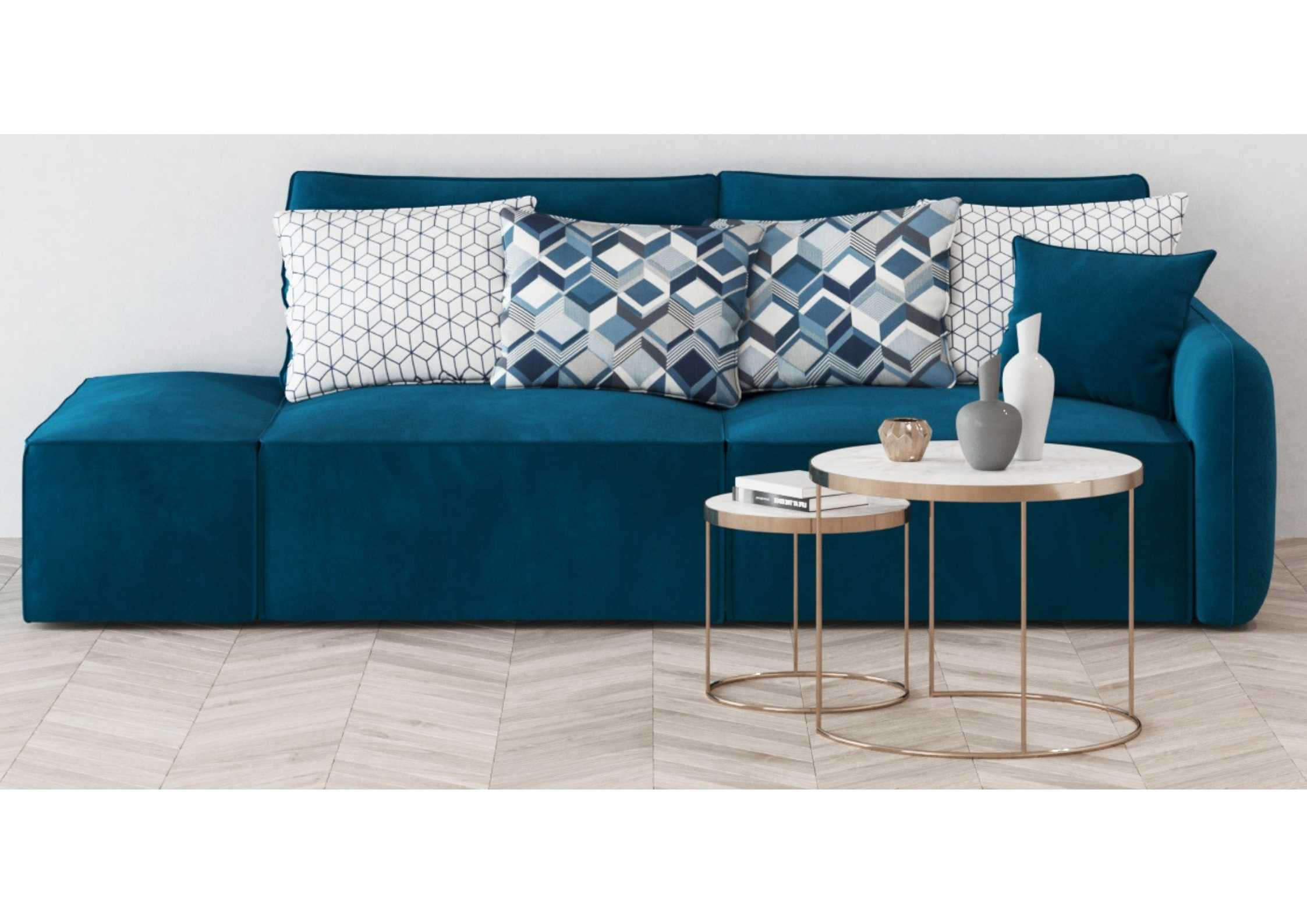 Lewa kanapa rozkładana z przeszyciami Vinci 2 w stylu loft