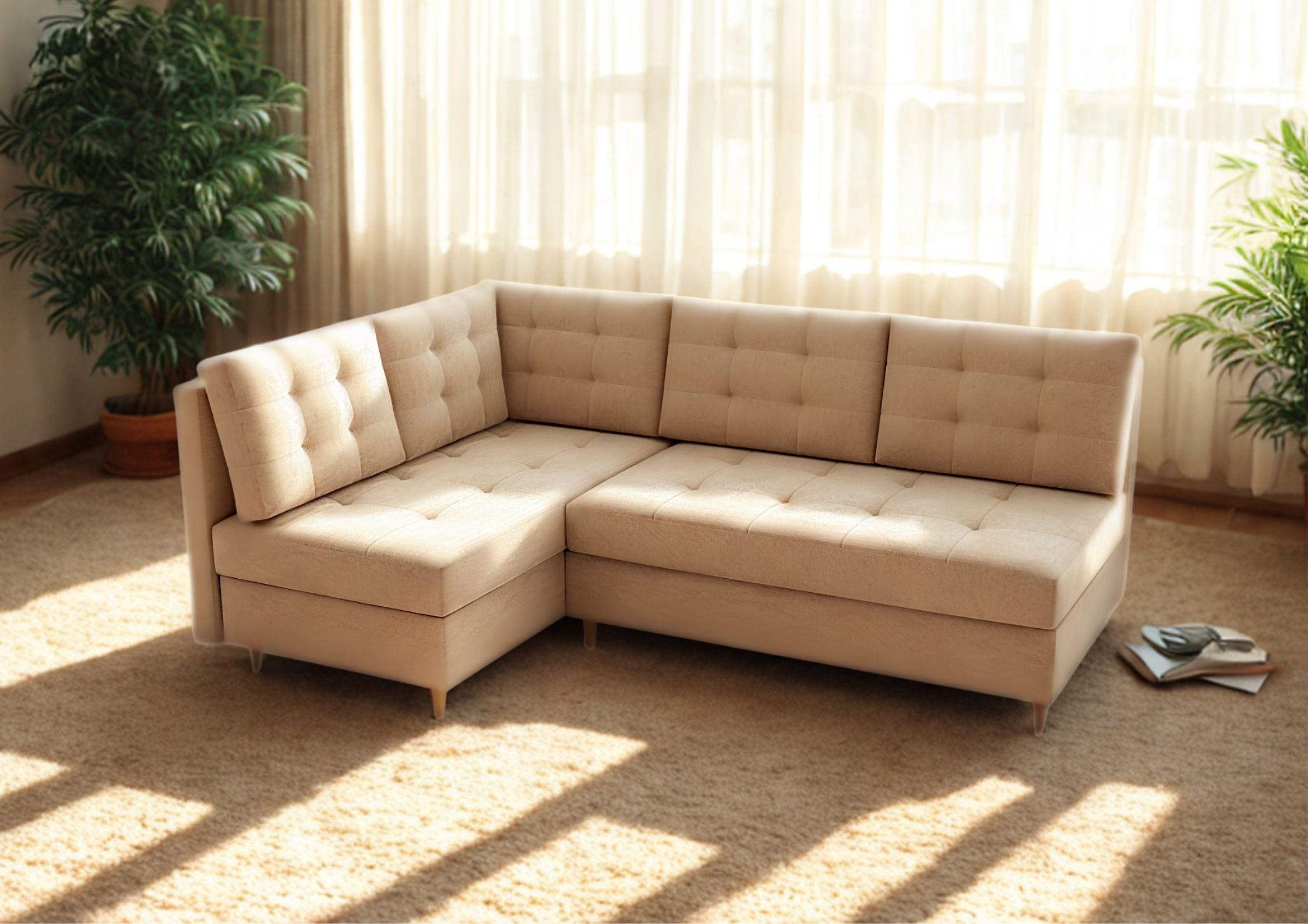 Lewa pikowana rogówka rozkładana z funkcją spania PREGO