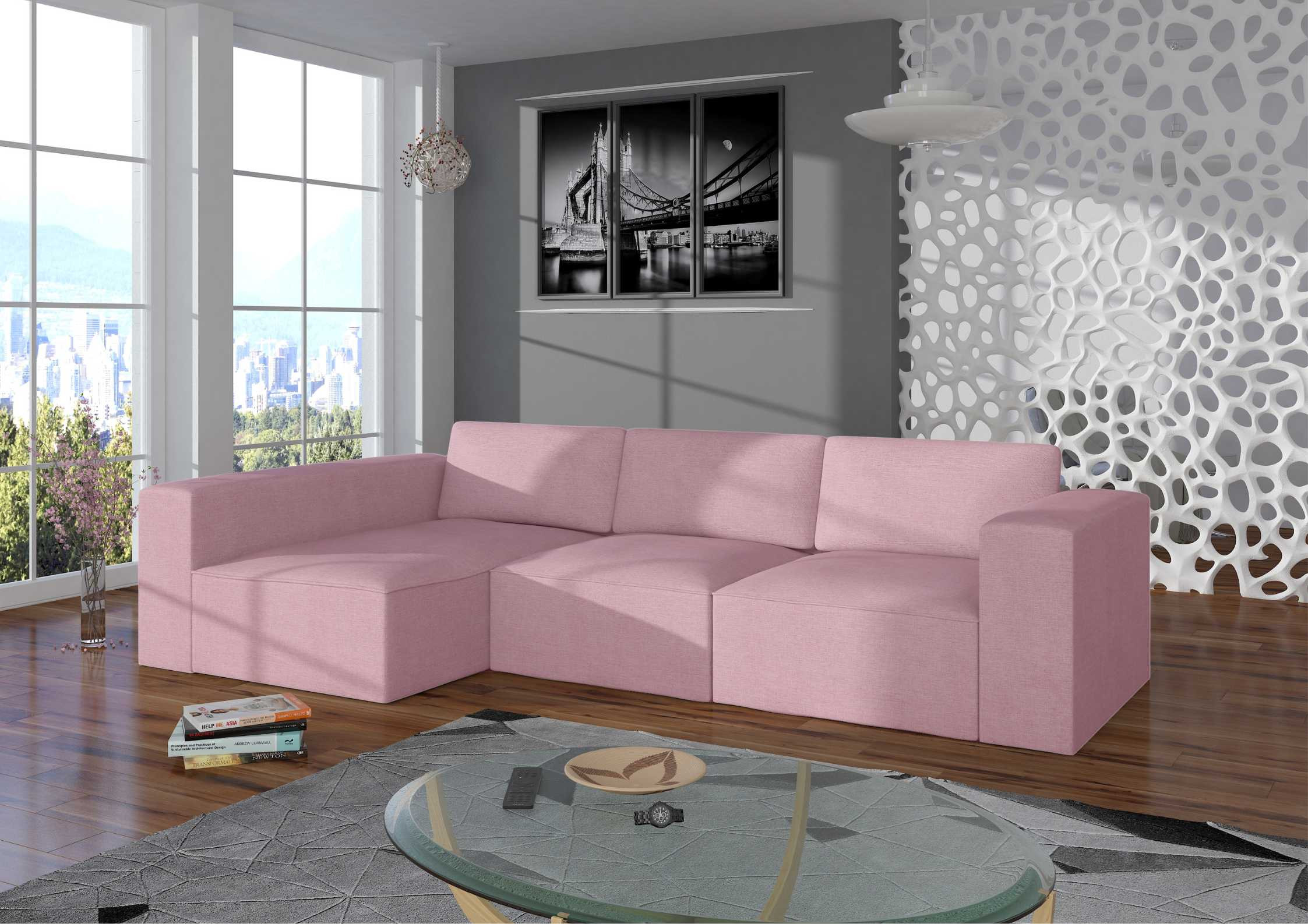 Lewy duży narożnik modułowy w stylu loft PRESTIGE - obrazek 7