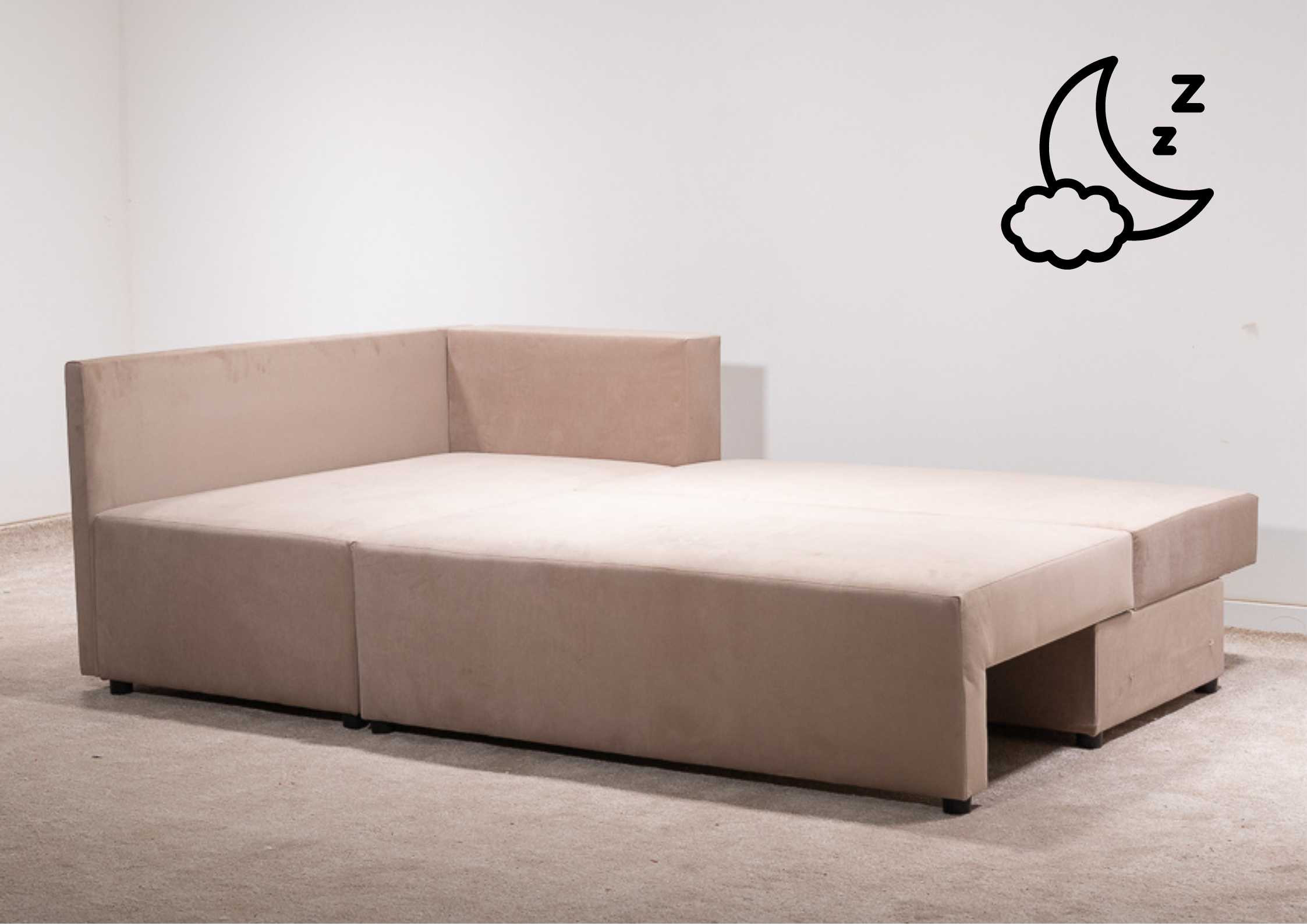 Lewy klasyczny narożnik rozkładany z pikowanymi poduszkami PONO L - obrazek 3