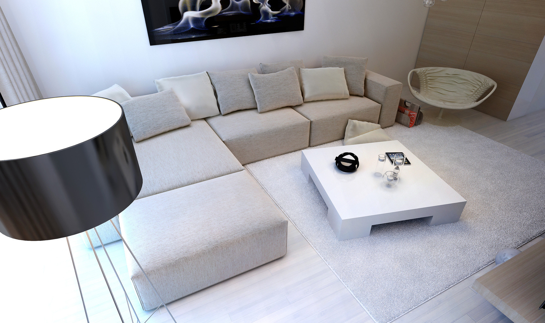 Lewy narożnik modułowy rozkładany do salonu SENSEI - obrazek 2