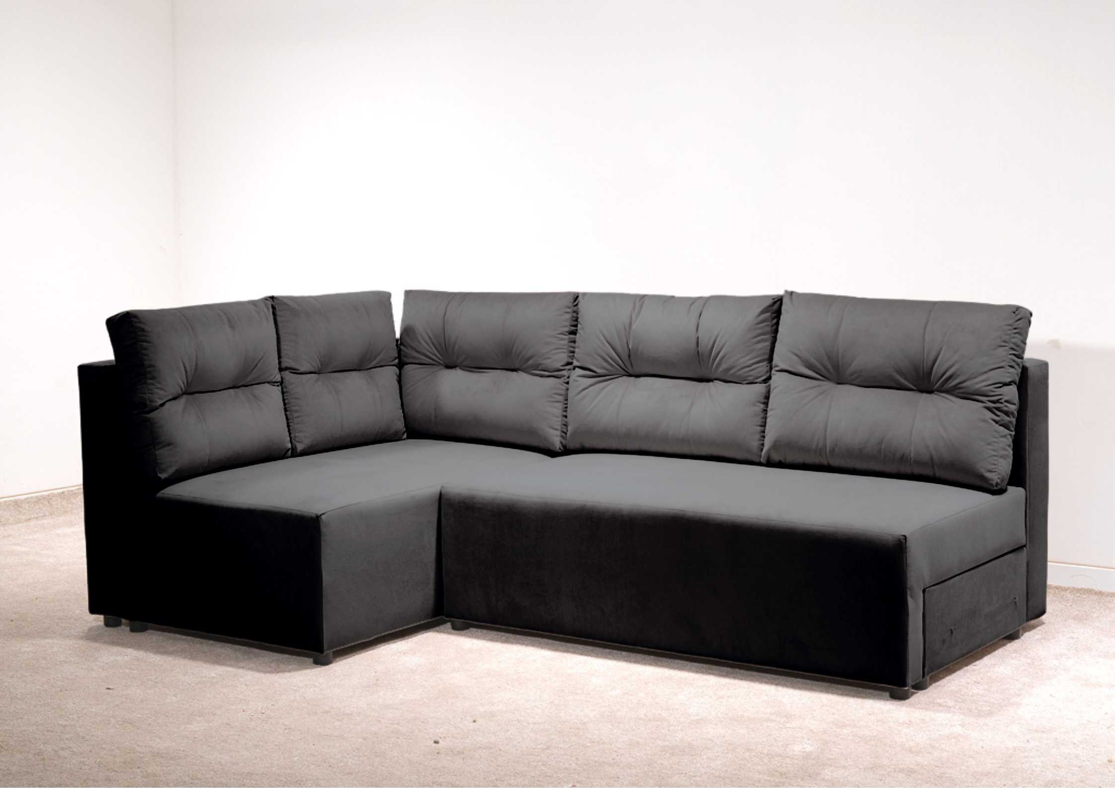 Lewy narożnik rozkładany z pikowanymi poduszkami PONO L - obrazek 7