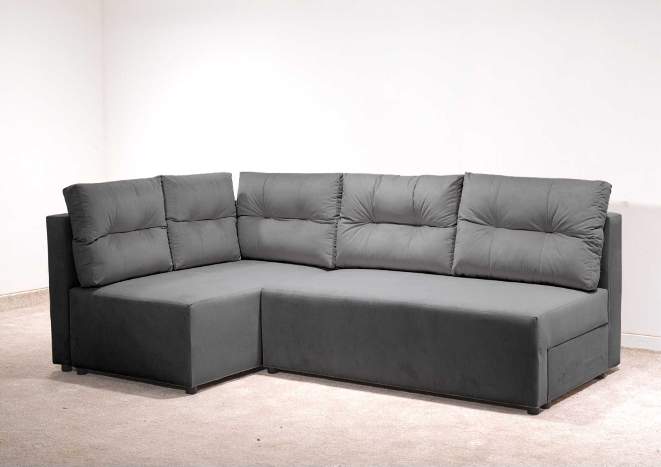 Lewy narożnik rozkładany z pikowanymi poduszkami PONO L - obrazek 8