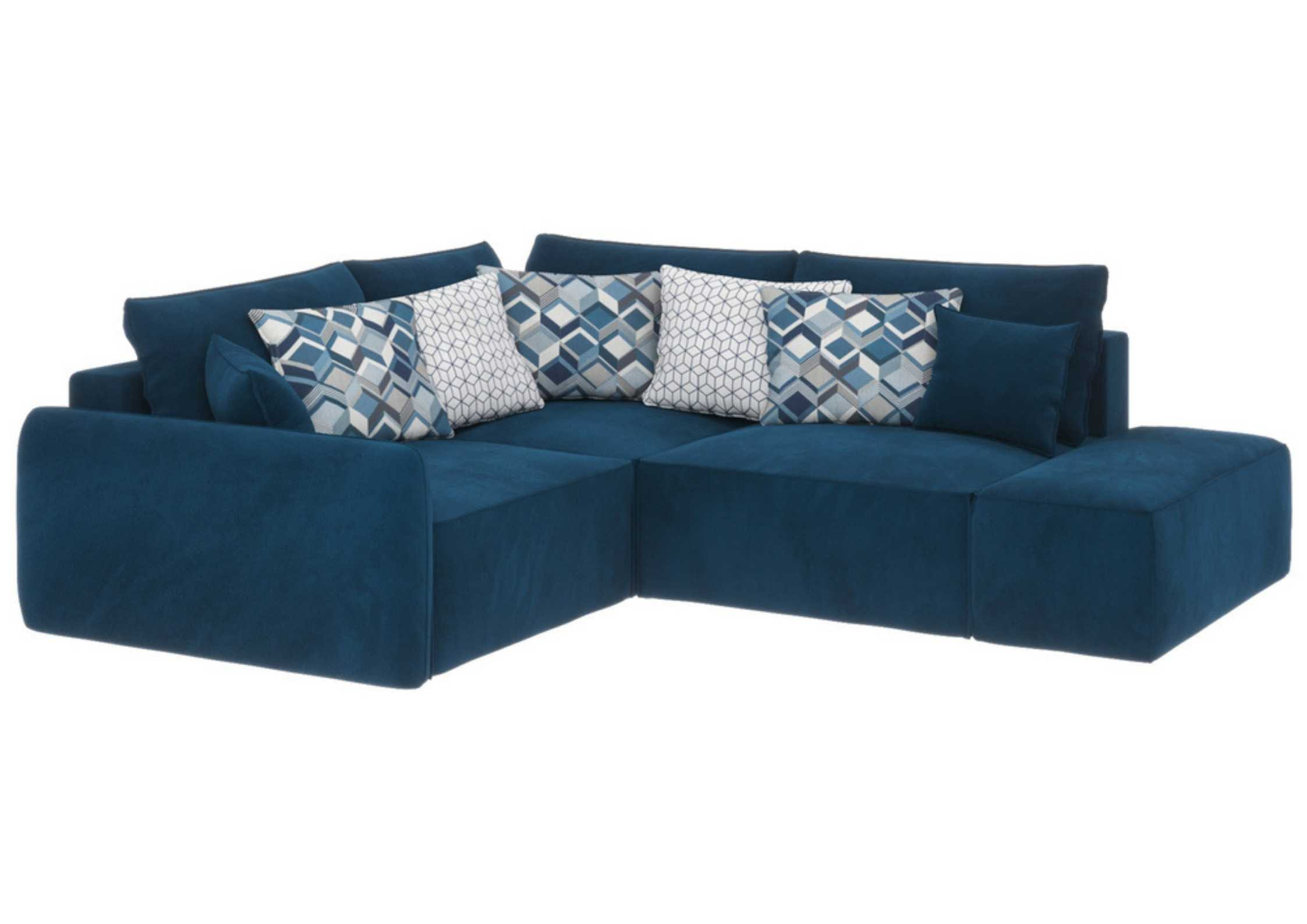 Lewy rozkładany narożnik Vinci 3 z pufą modułowy - obrazek 7