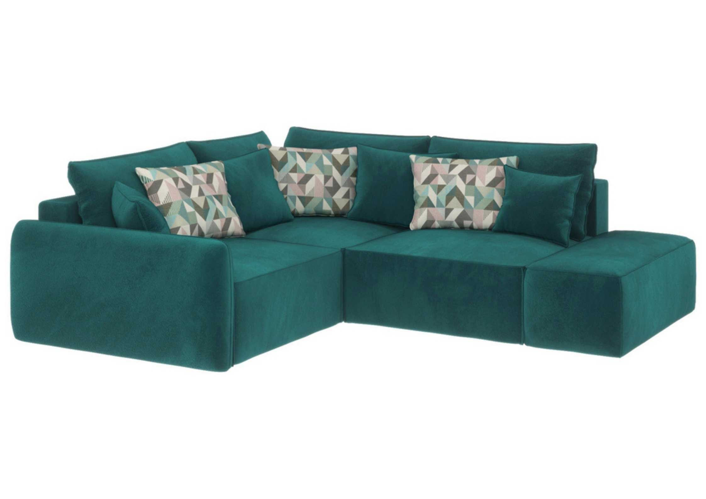 Lewy rozkładany narożnik Vinci 3 z pufą modułowy - obrazek 9