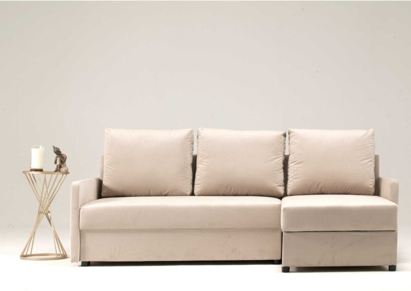 Mała klasyczna rogówka z funkcją spania ARKADIA rozkładany narożnik