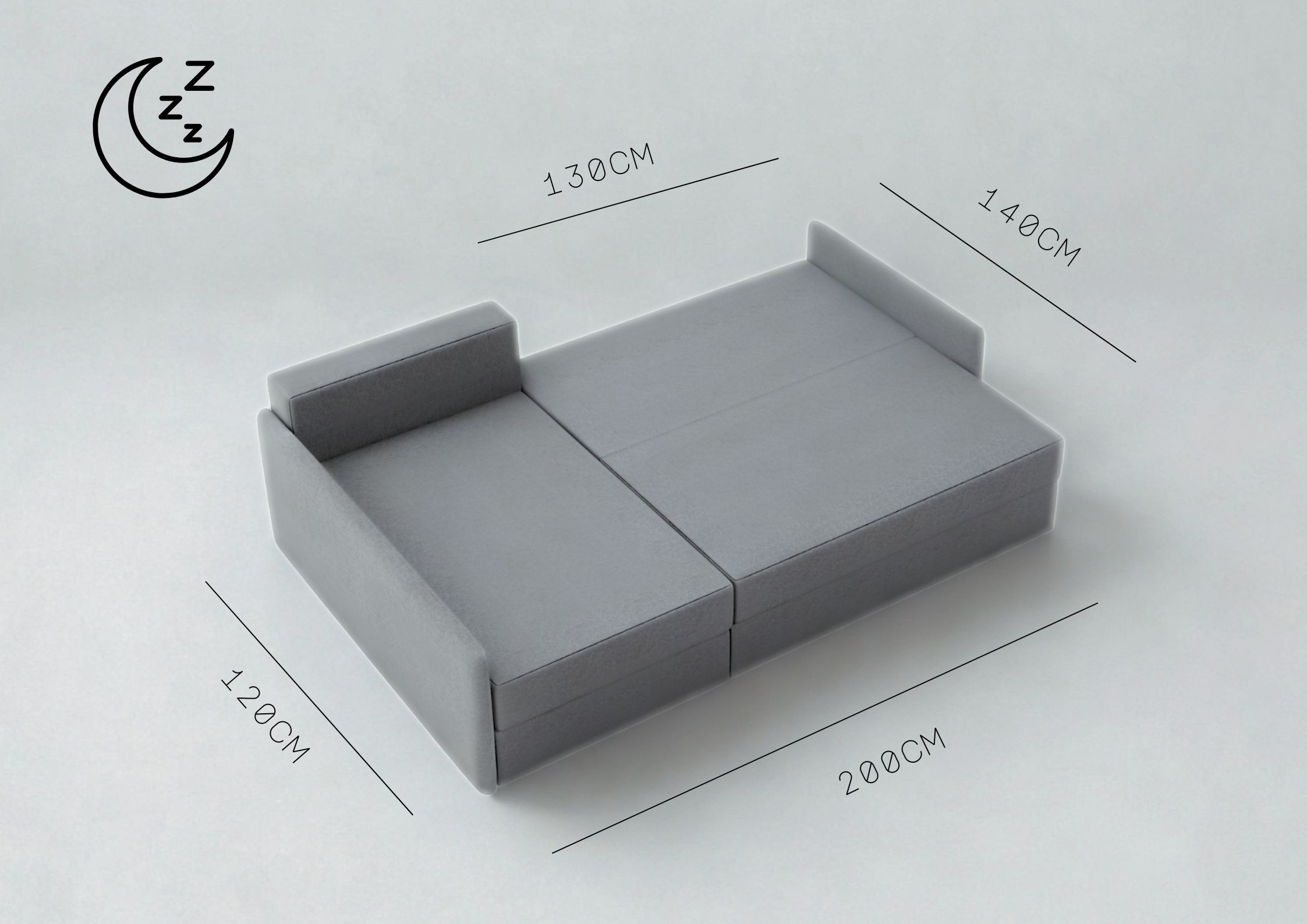 Mała lewa rogówka z funkcją spania ARKADIA 2 narożnik rozkładana - obrazek 3