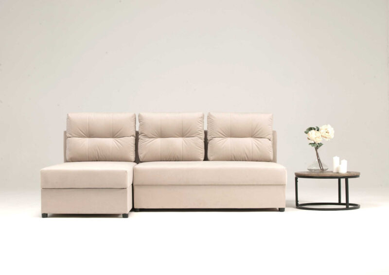 Mała rogówka z funkcją spania SKANDI do salonu