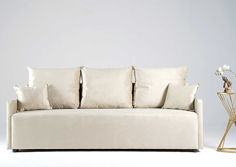 Mała rozkładana kanapa z podłokietnikami PARMA