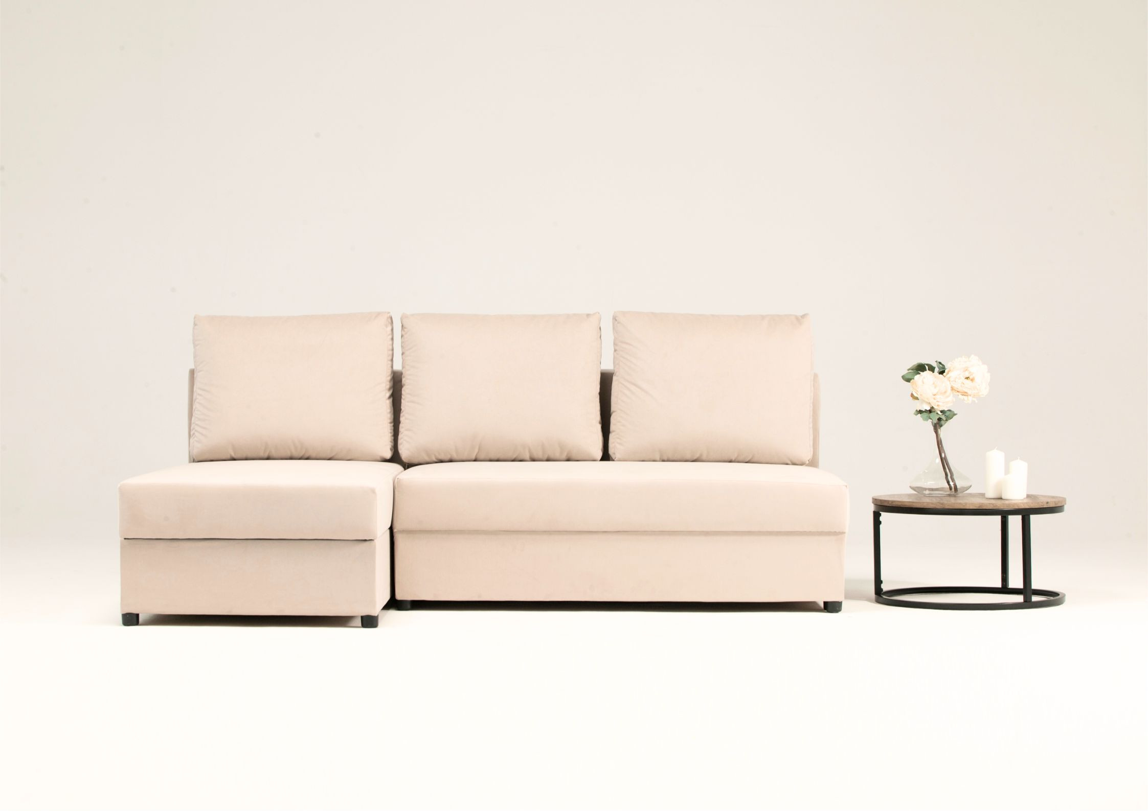 Mały narożnik rozkładany PACO uniwersalny narożnik do salonu