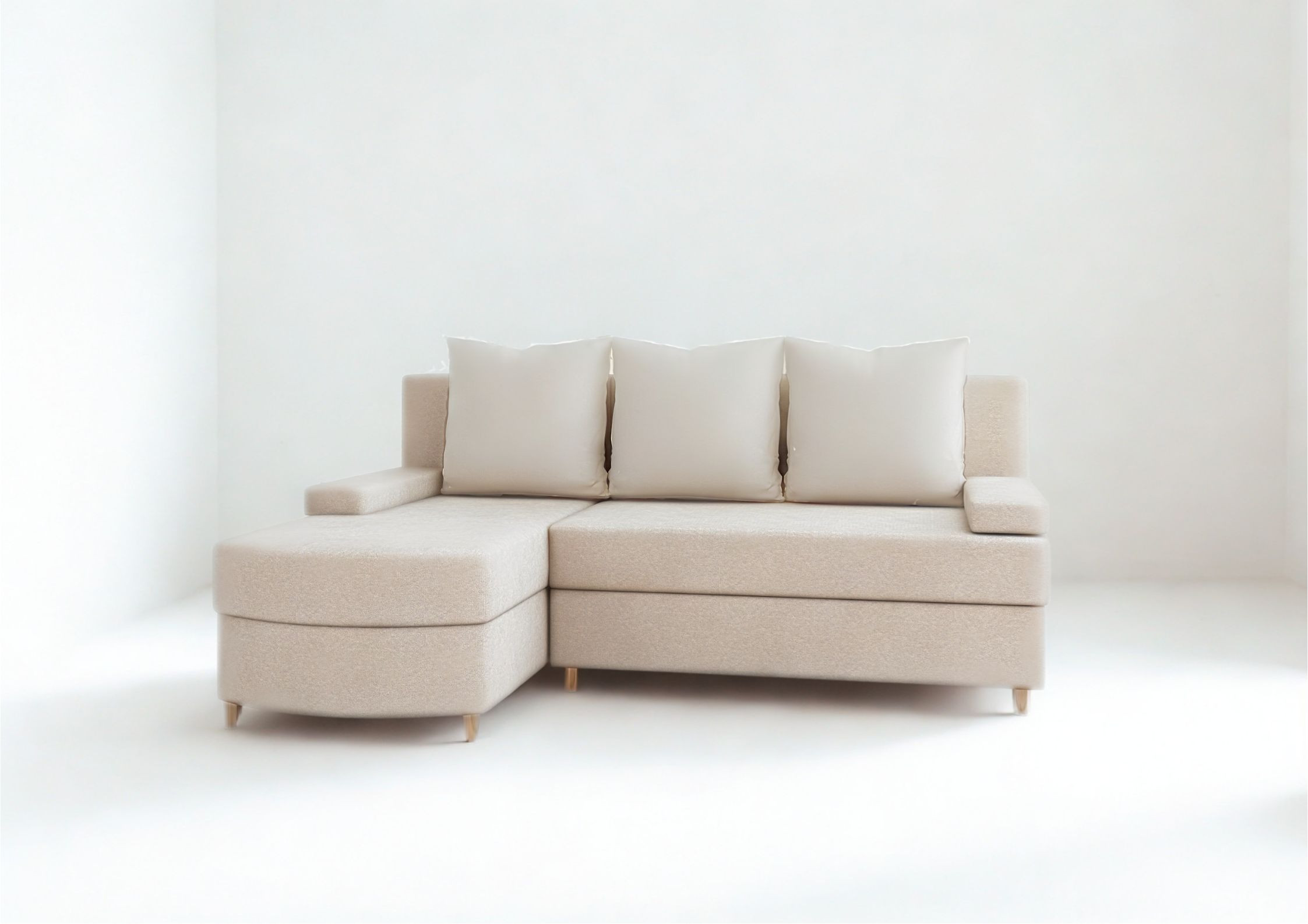 Mały narożnik z zaokrąglonym przodem HELIOS funkcja spania - obrazek 5