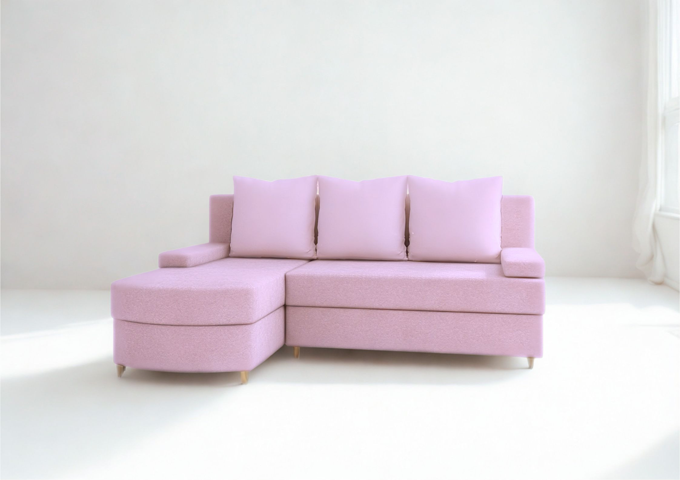 Mały narożnik z zaokrąglonym przodem HELIOS funkcja spania - obrazek 6