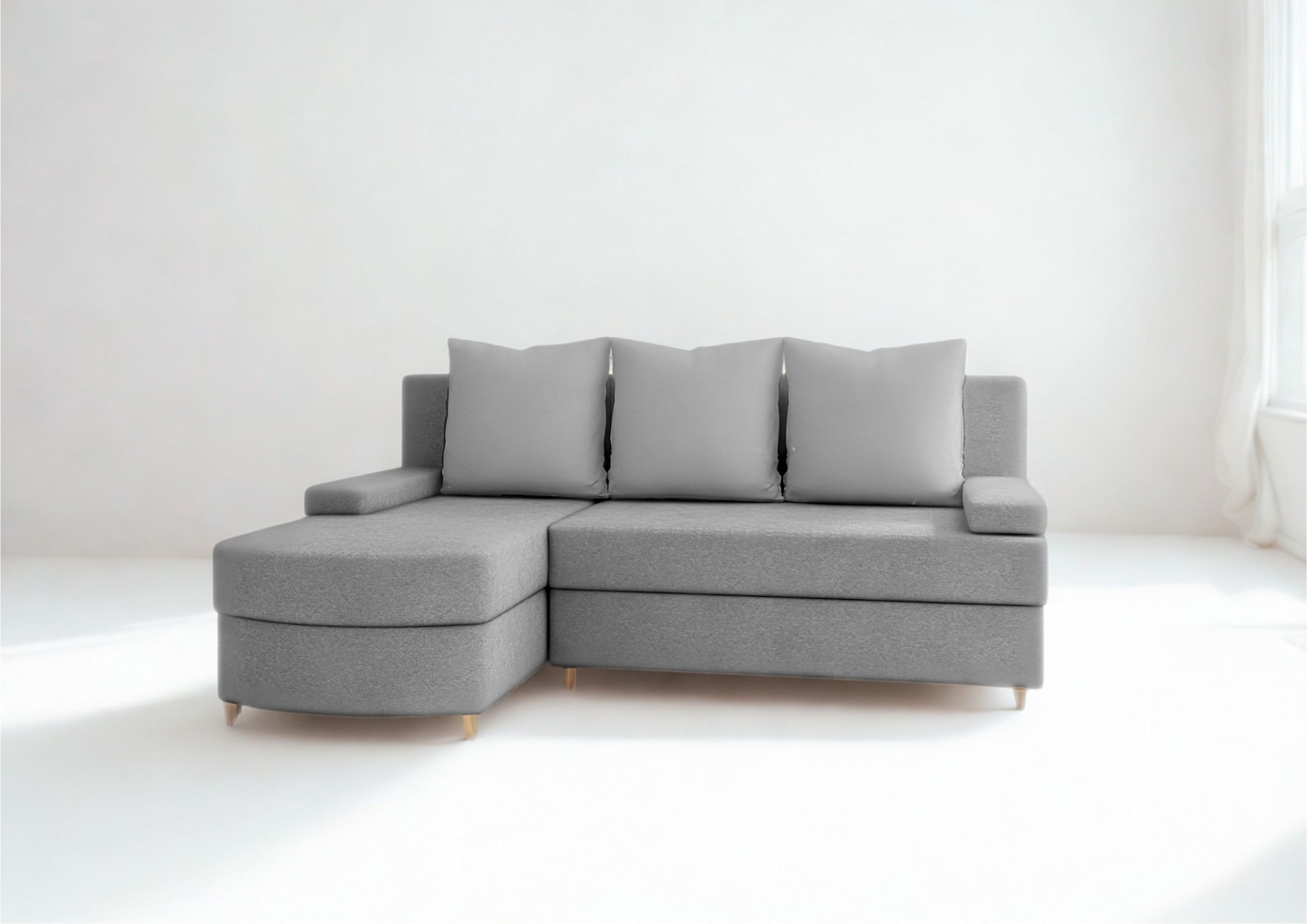 Mały narożnik z zaokrąglonym przodem HELIOS funkcja spania - obrazek 7