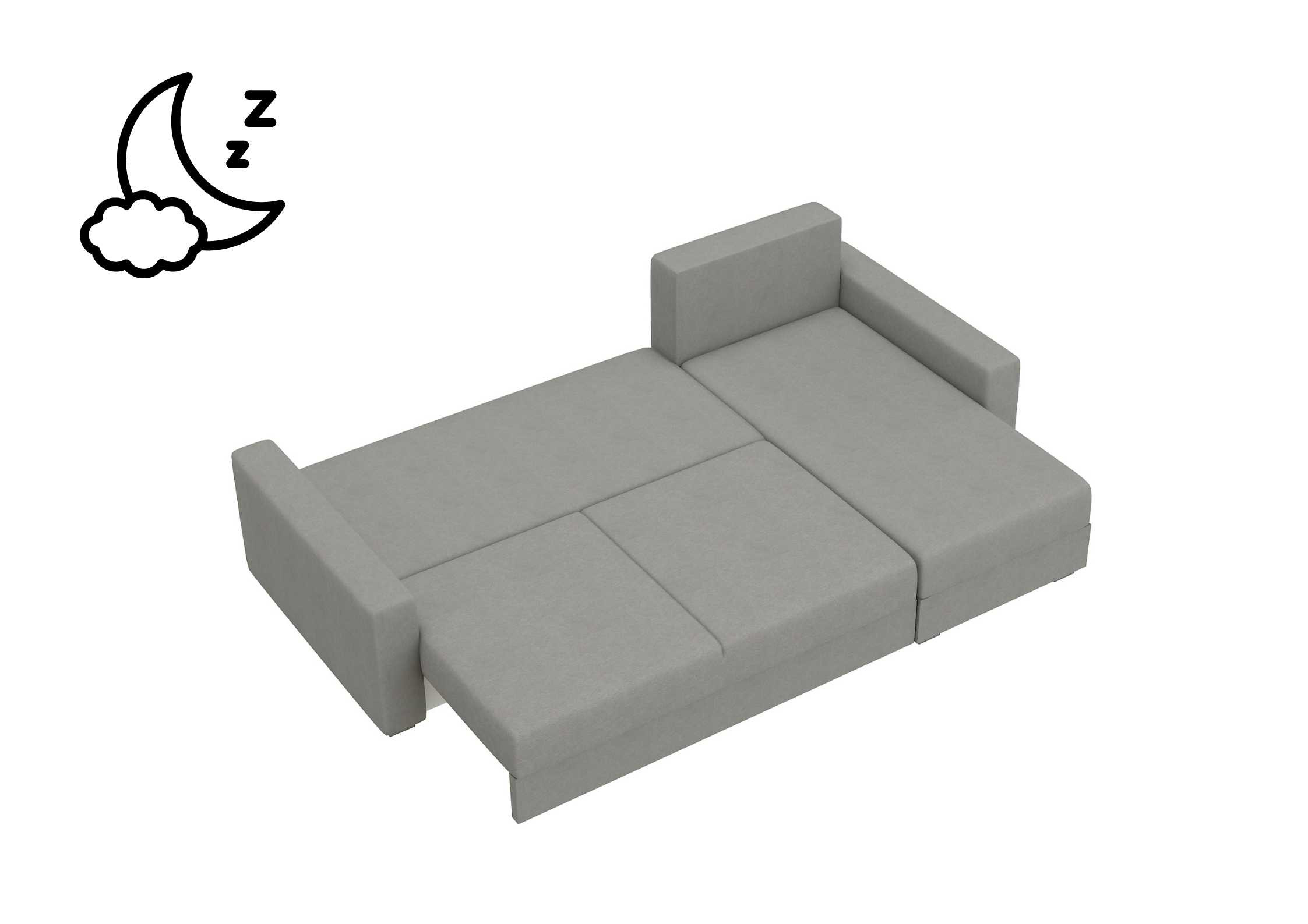 Mały prosty narożnik do salonu DAILY rogówka z funkcją spania - obrazek 3