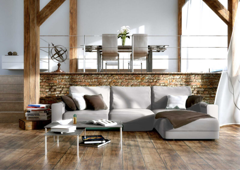 Mały prosty narożnik do salonu DAILY rogówka z funkcją spania